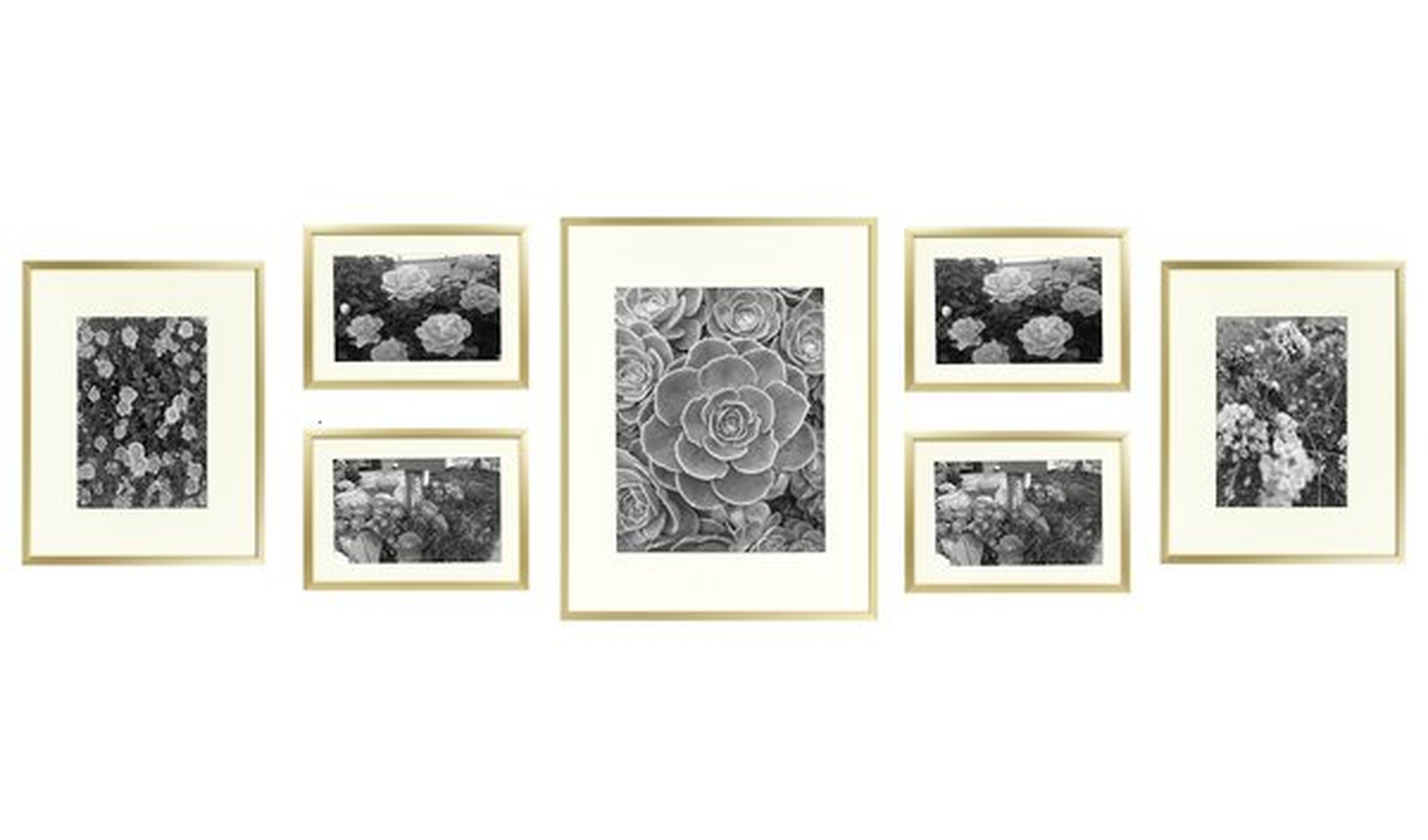 7 Piece Alisson Gallery Wall Aluminum Picture Frame Set - Wayfair