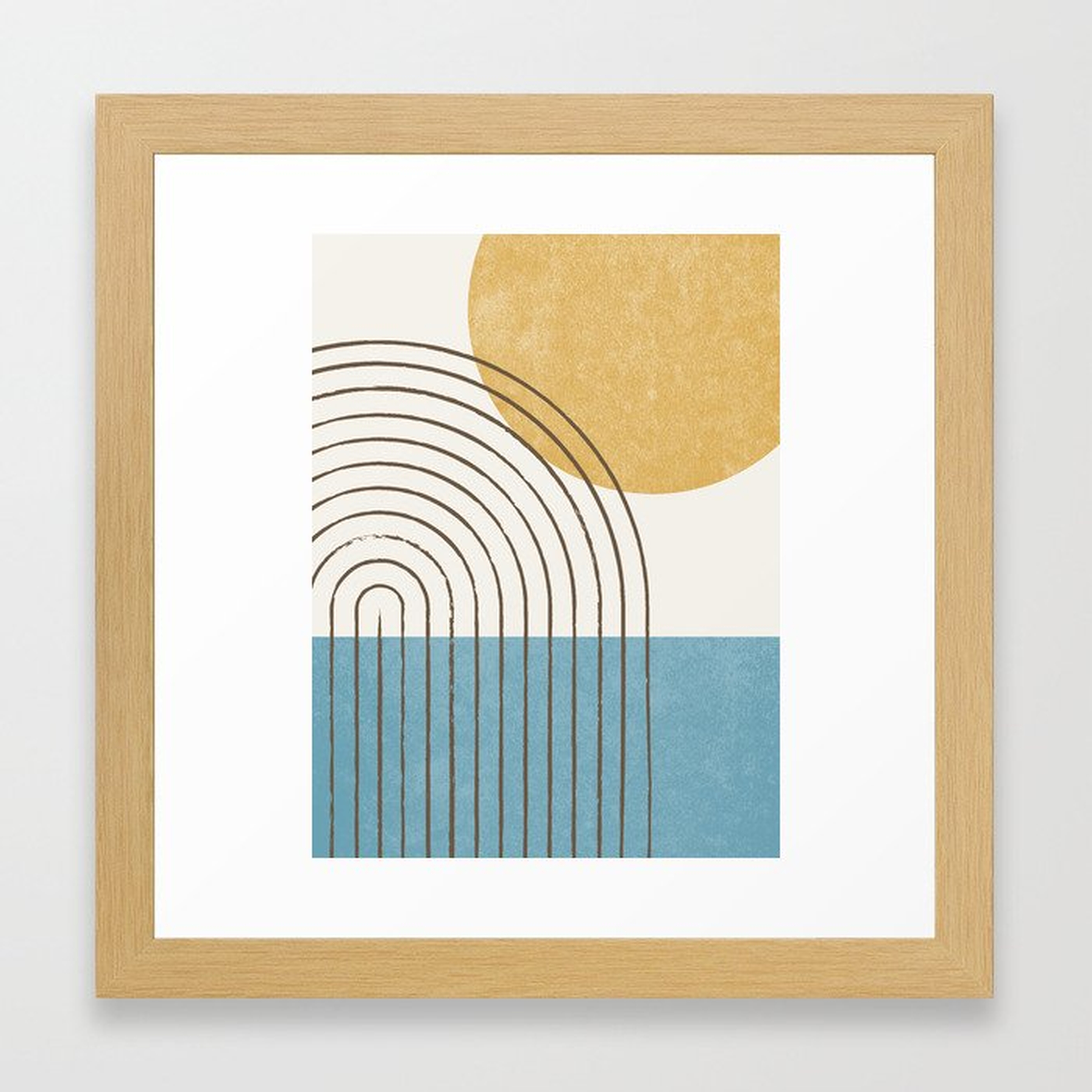 Sunny ocean Framed Art Print - Society6