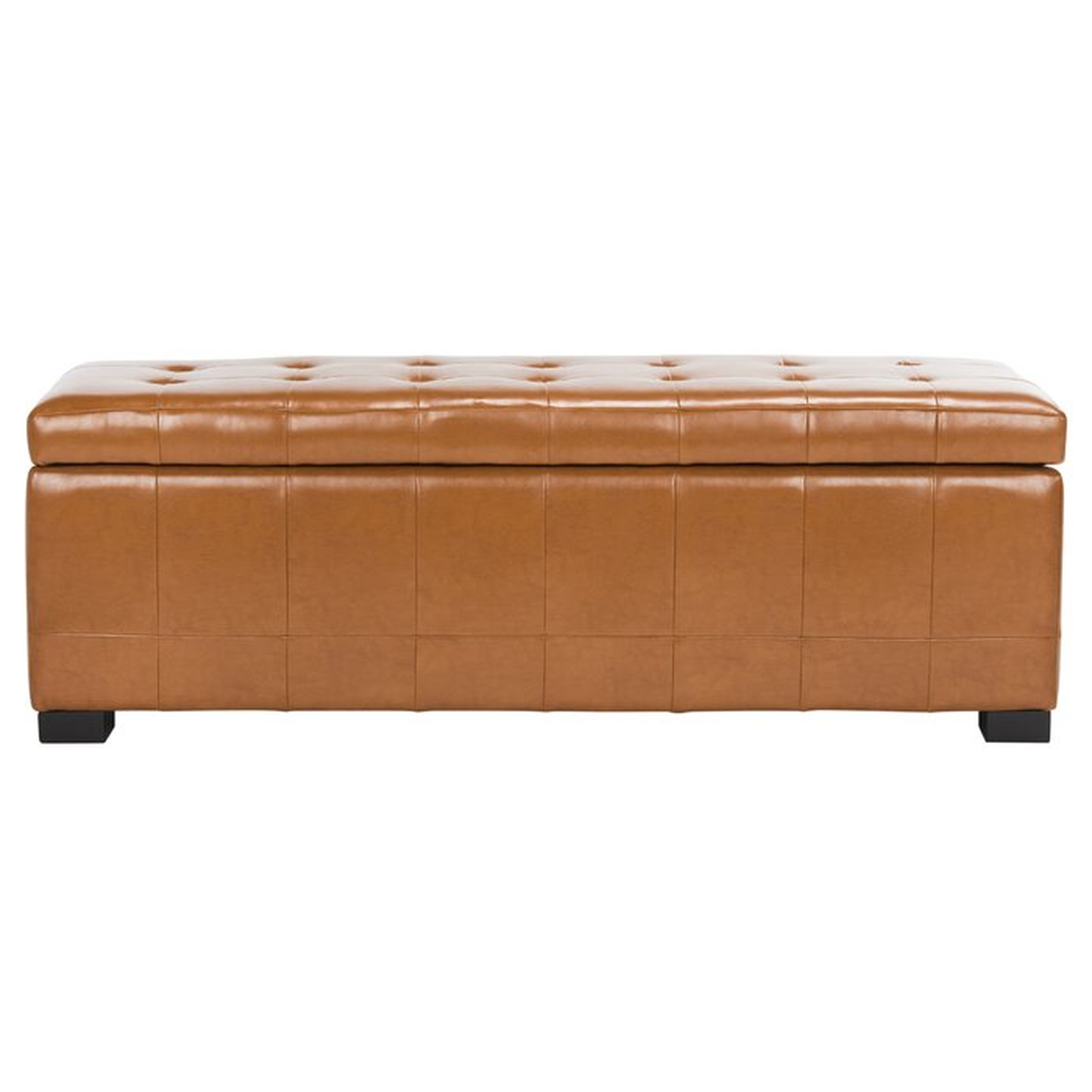 Sinope Leather Storage Bench - Wayfair