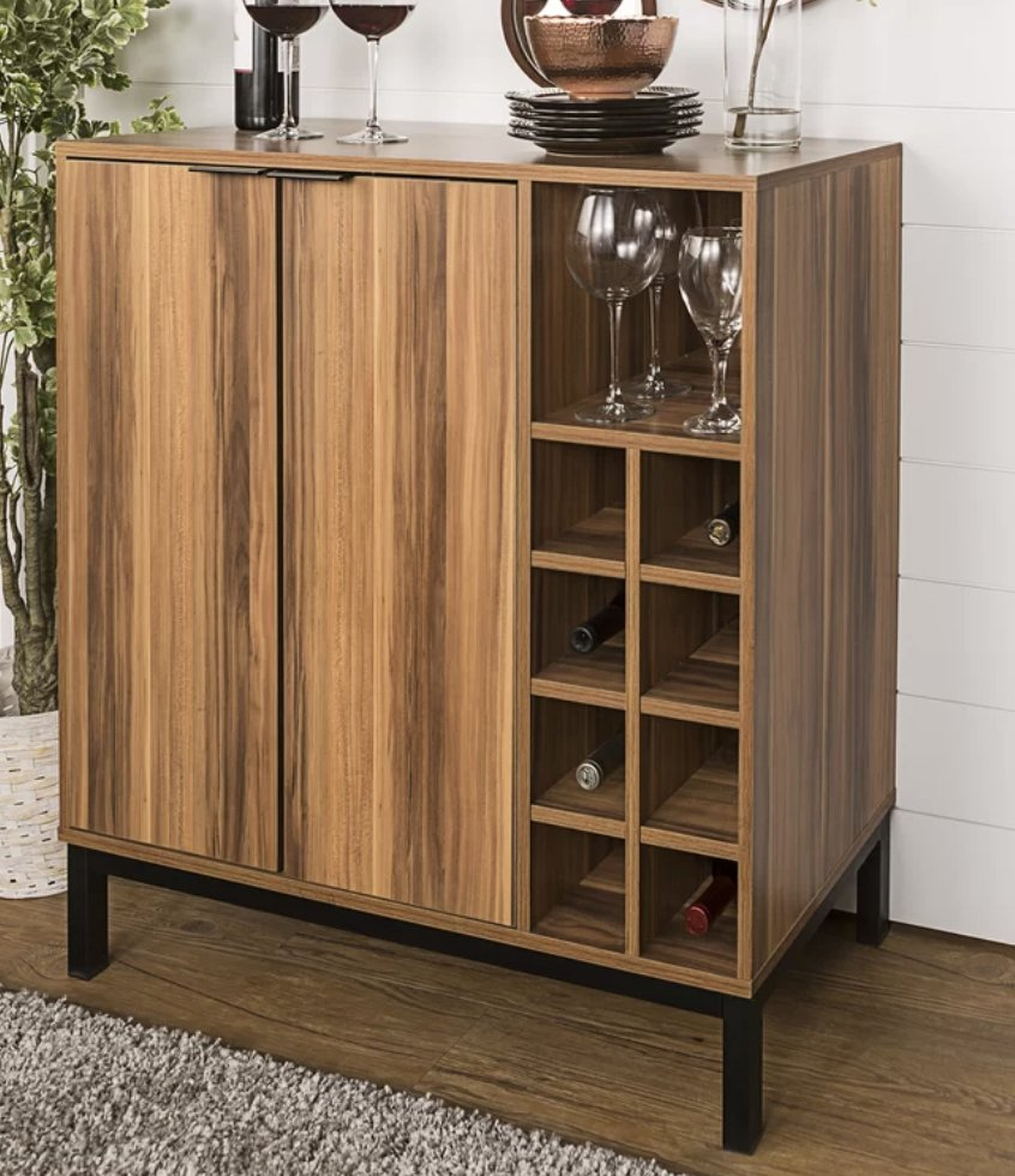 Boda Bar Cabinet with Wine Storage - Wayfair