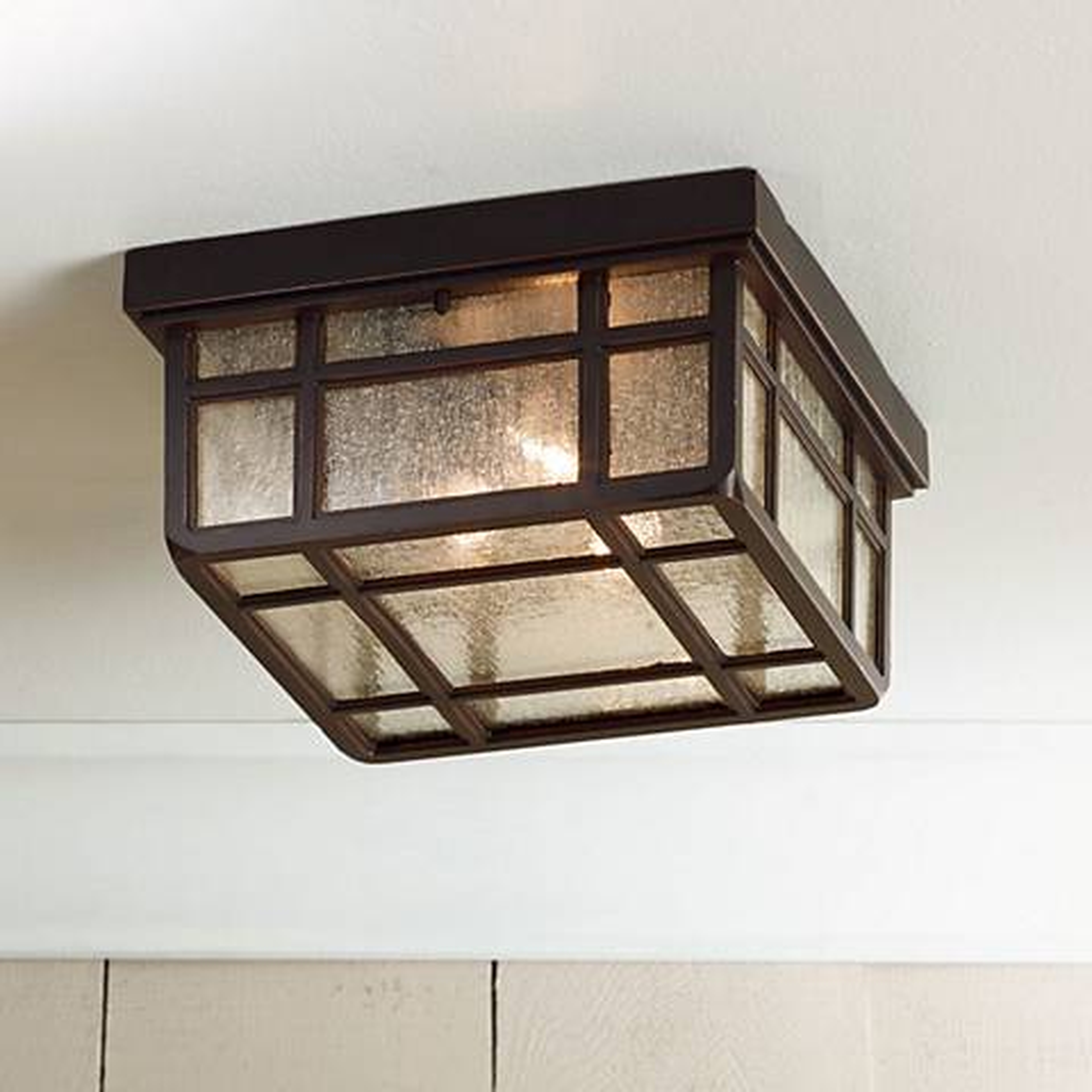 J du J Sierra Craftsman 10 1/2"W Outdoor Ceiling Light - Lamps Plus