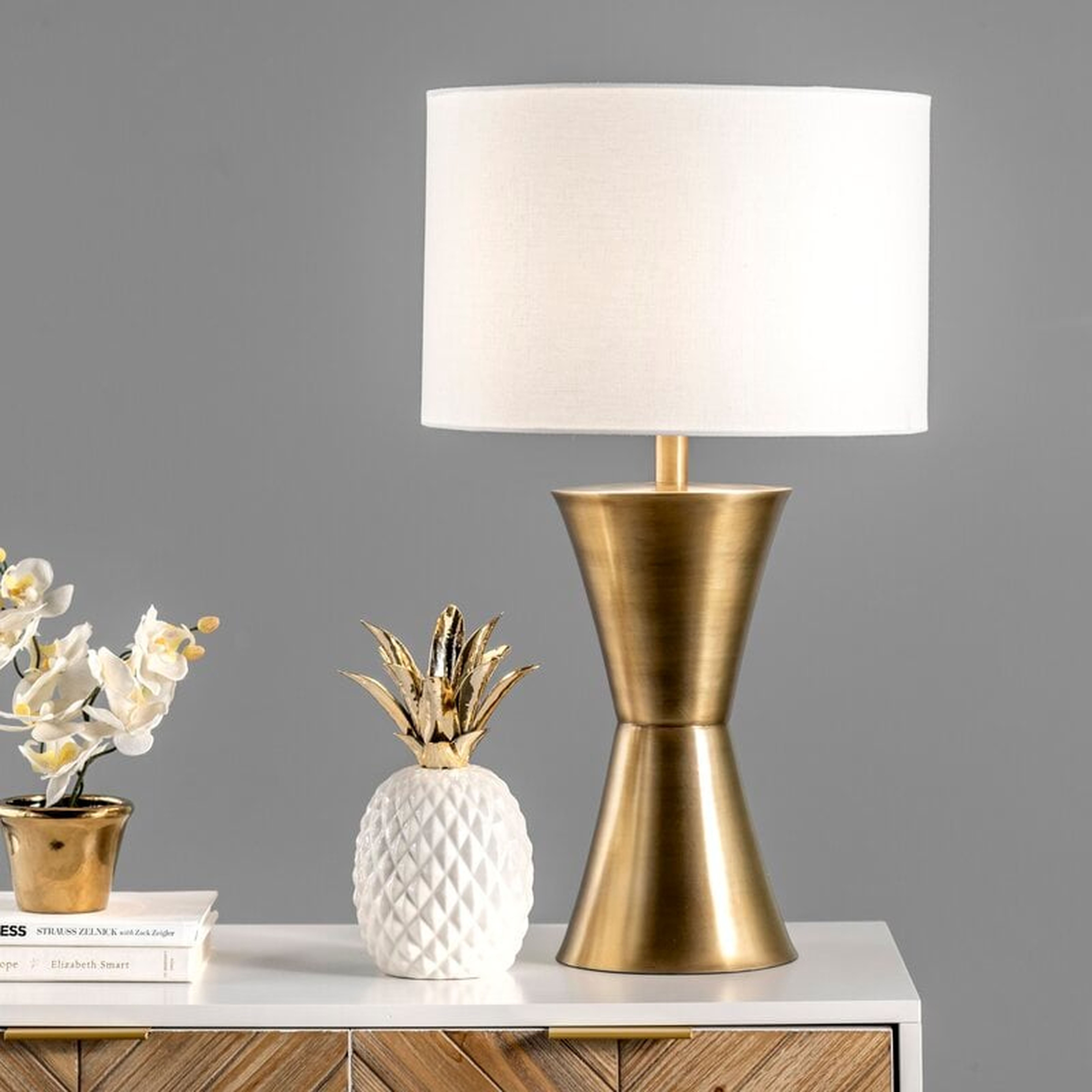 Barnys 25" Gold Table Lamp - Wayfair