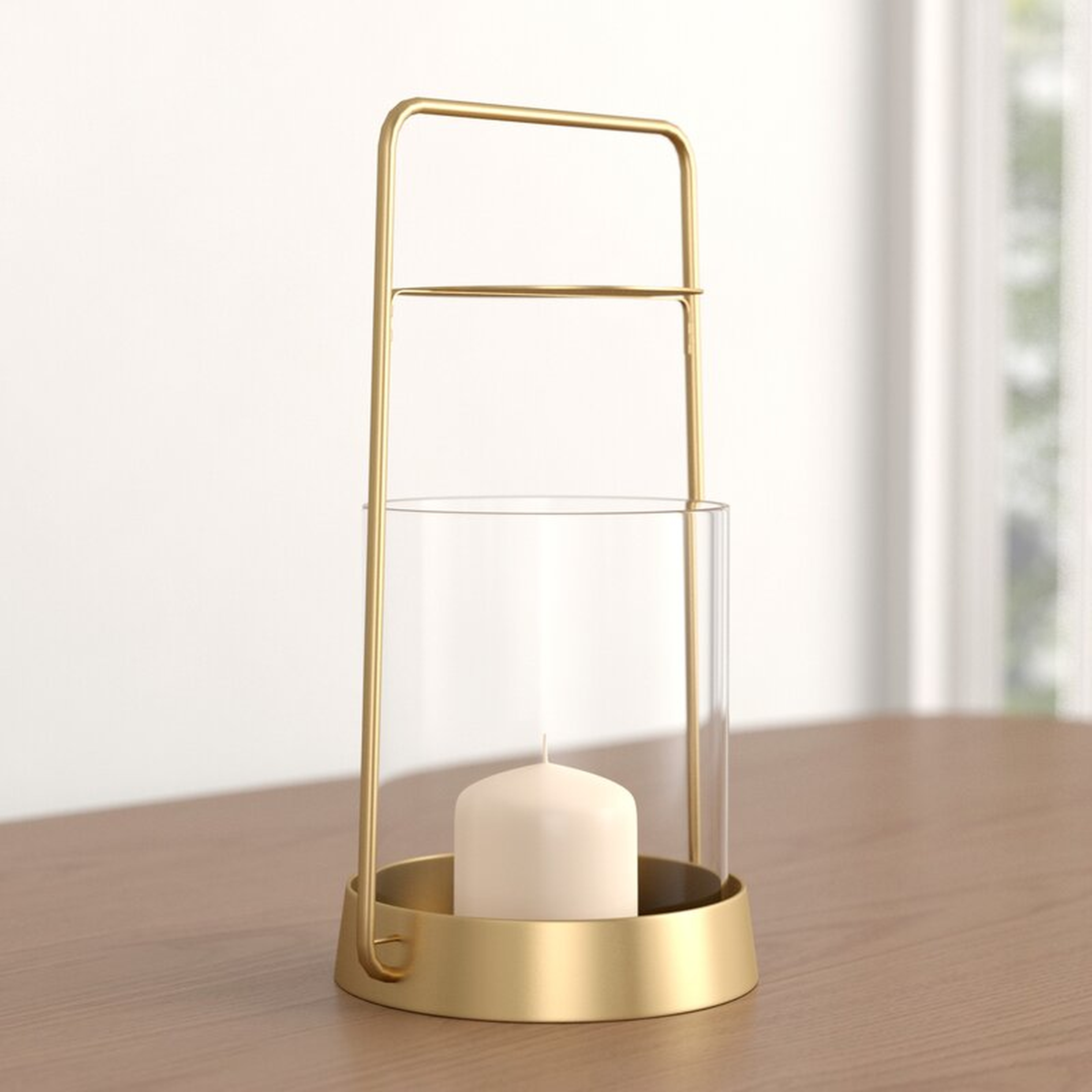 Rustic Glass and Metal Tabletop Lantern - Wayfair