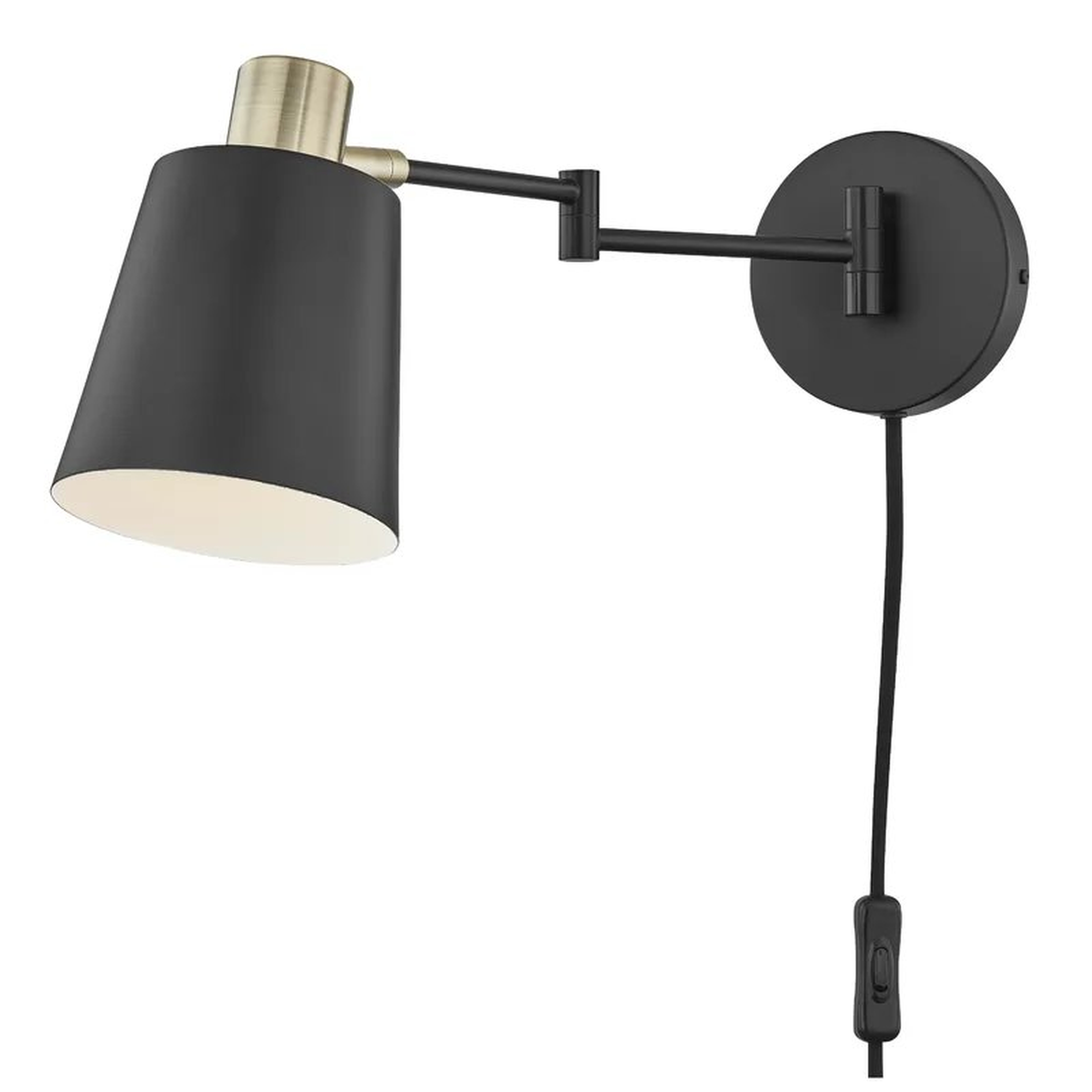 Everson 1 - Light Plug-In Armed Sconce - Wayfair