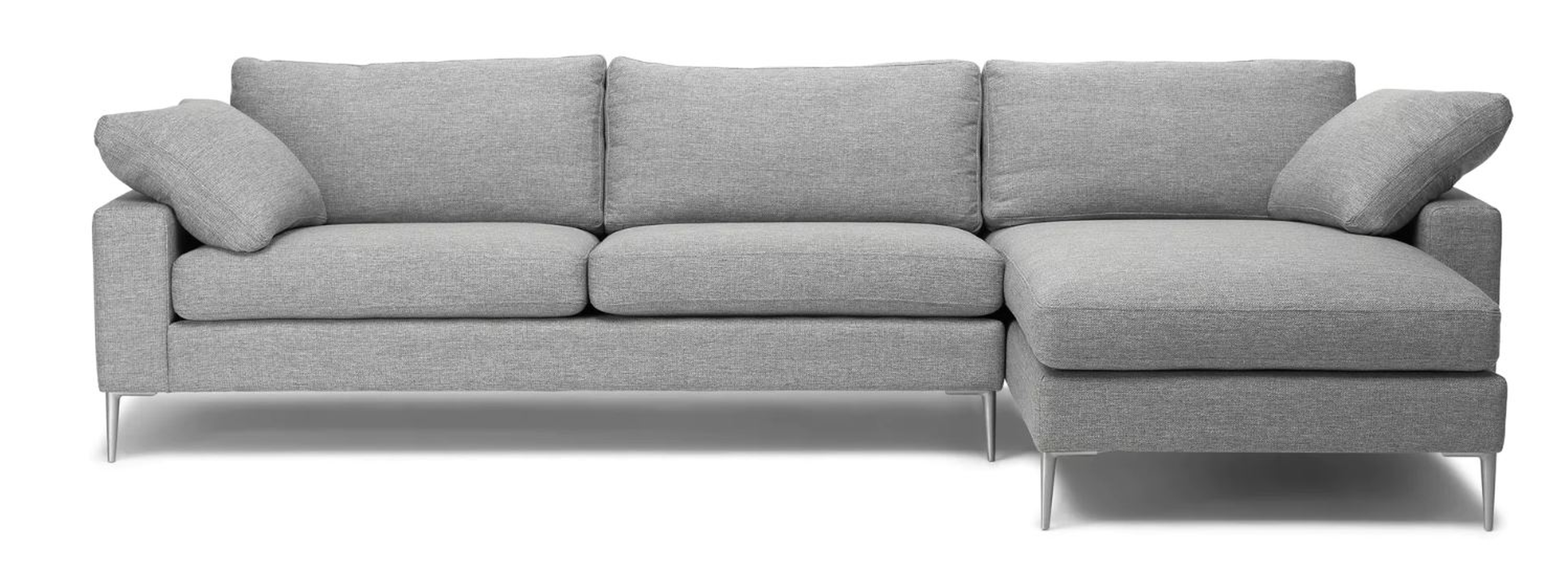 Nova Winter Gray Right Sectional Sofa - Article