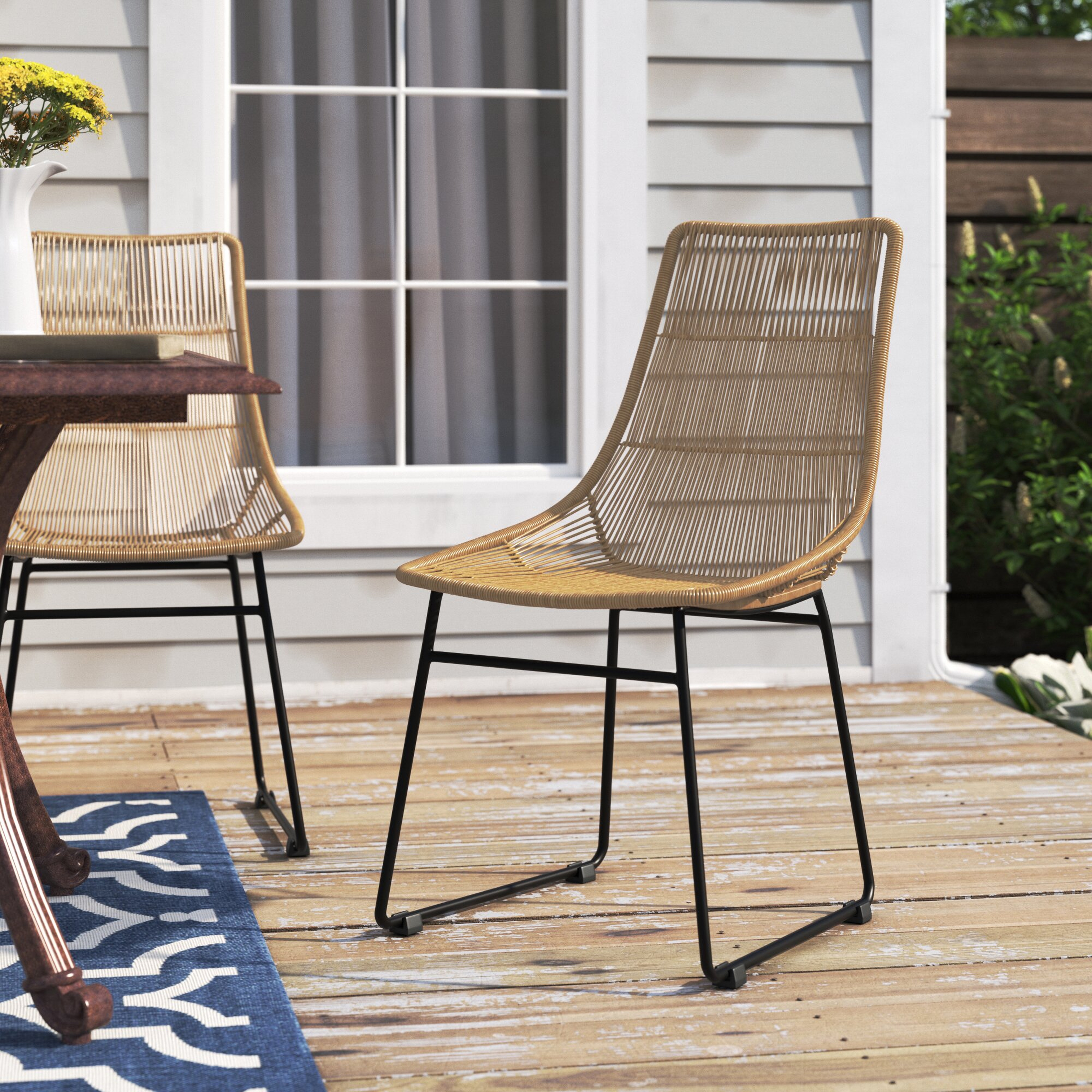 Beale Patio Dining Side Chair (set of 2) - Wayfair