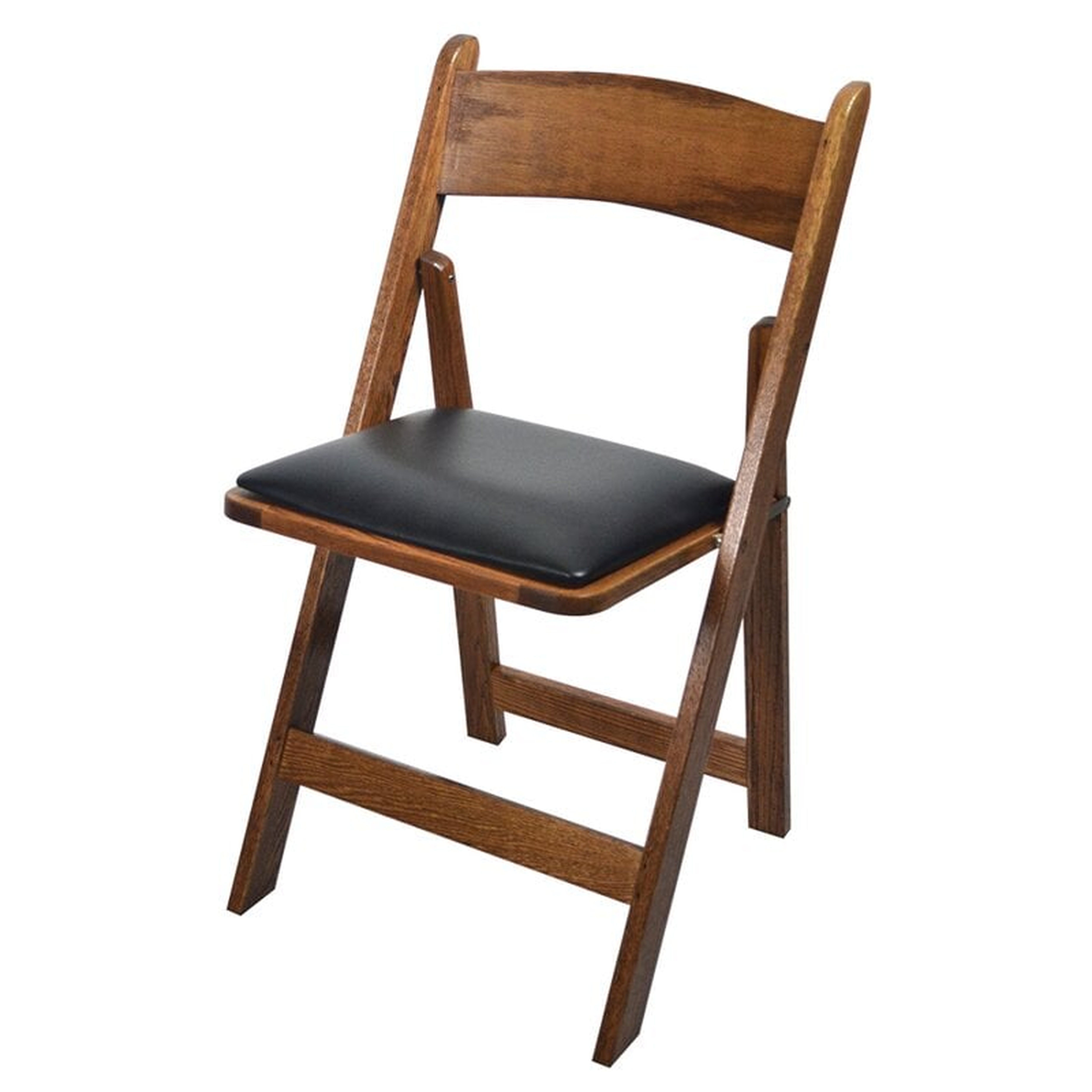 Oak Wood Padded Folding Chair - Wayfair