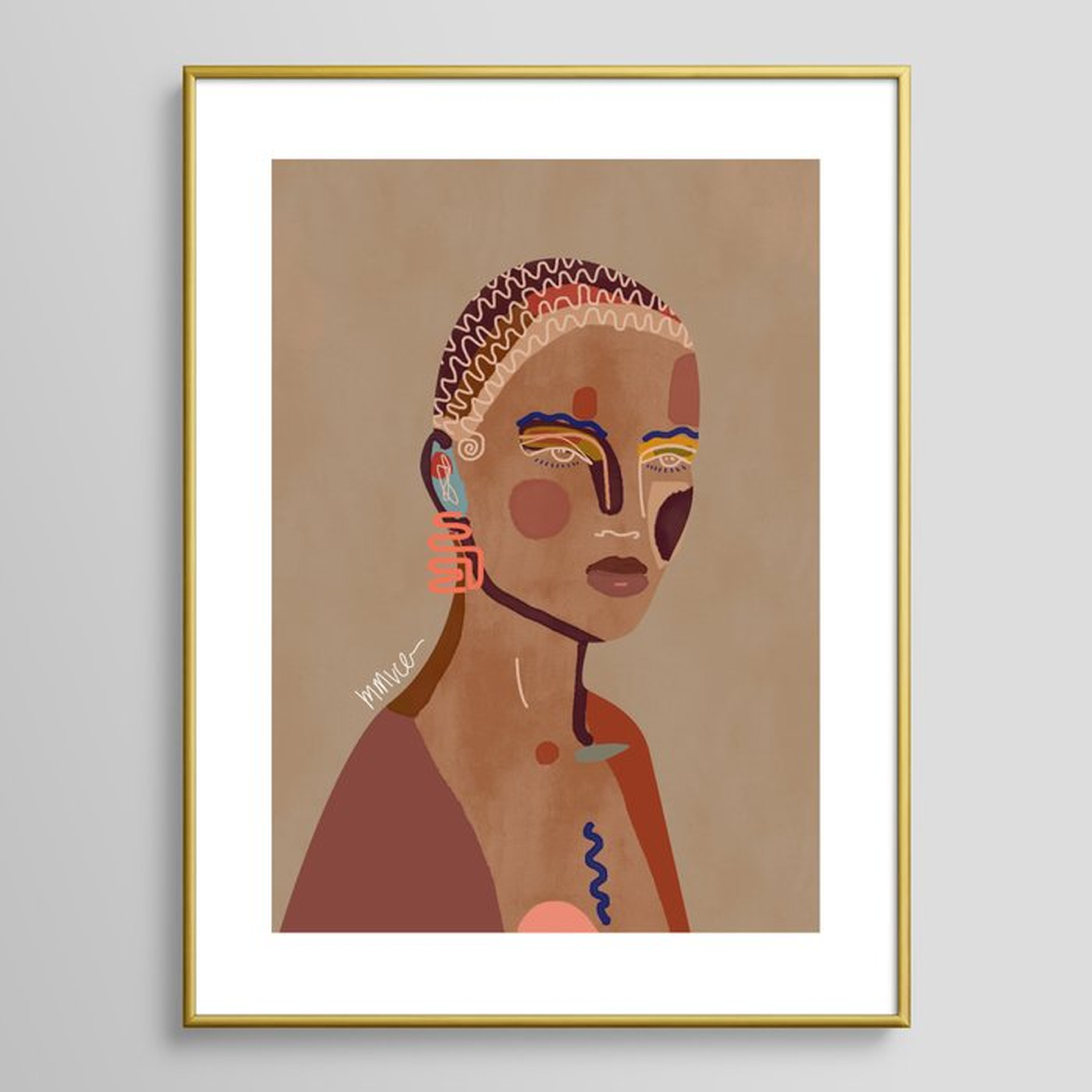 Macua Framed Art Print, 18x24, gold frame - Society6