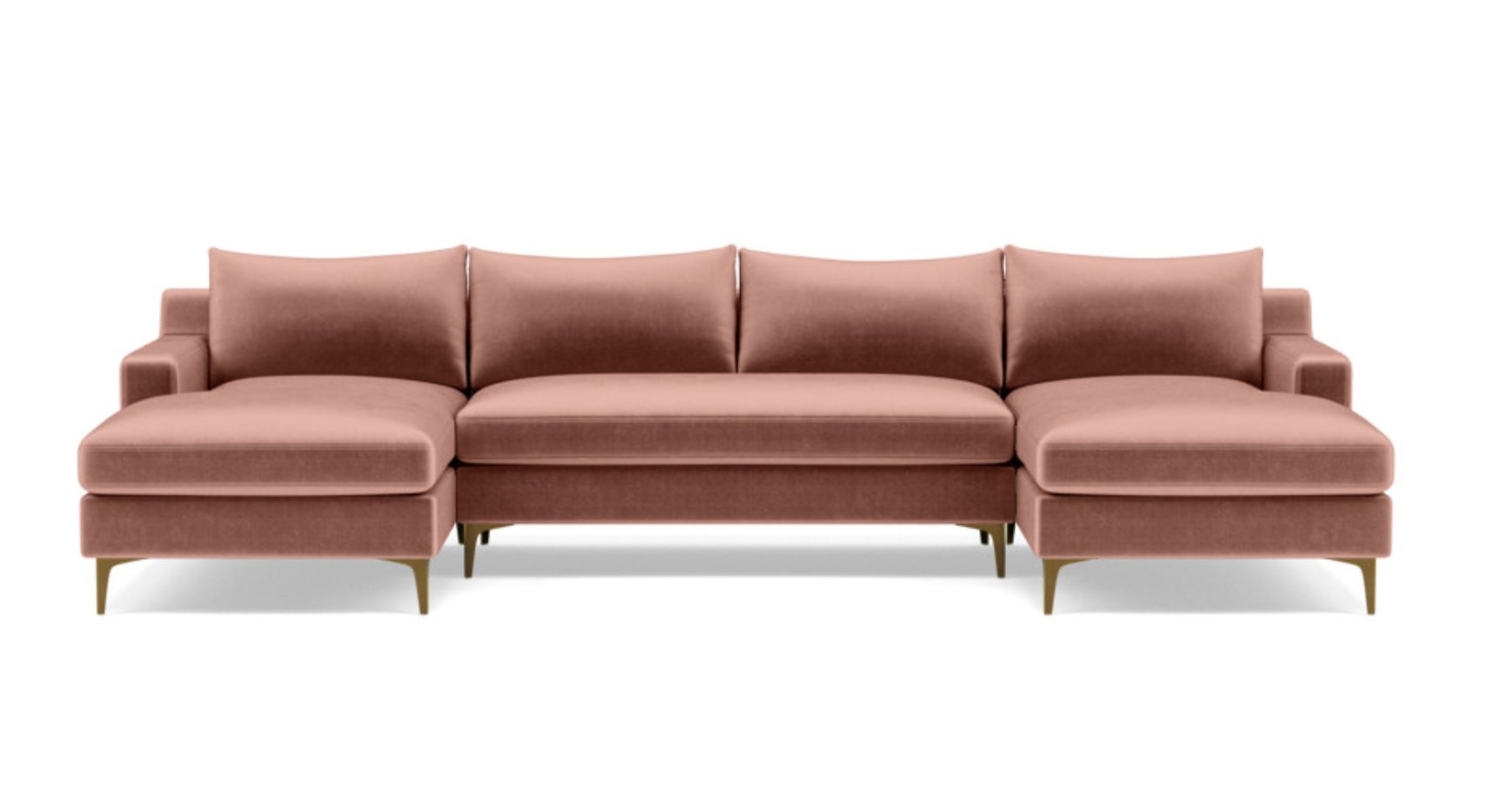 SLOAN 3-Piece U-Sectional, bench cushion, alternative down blend - Interior Define