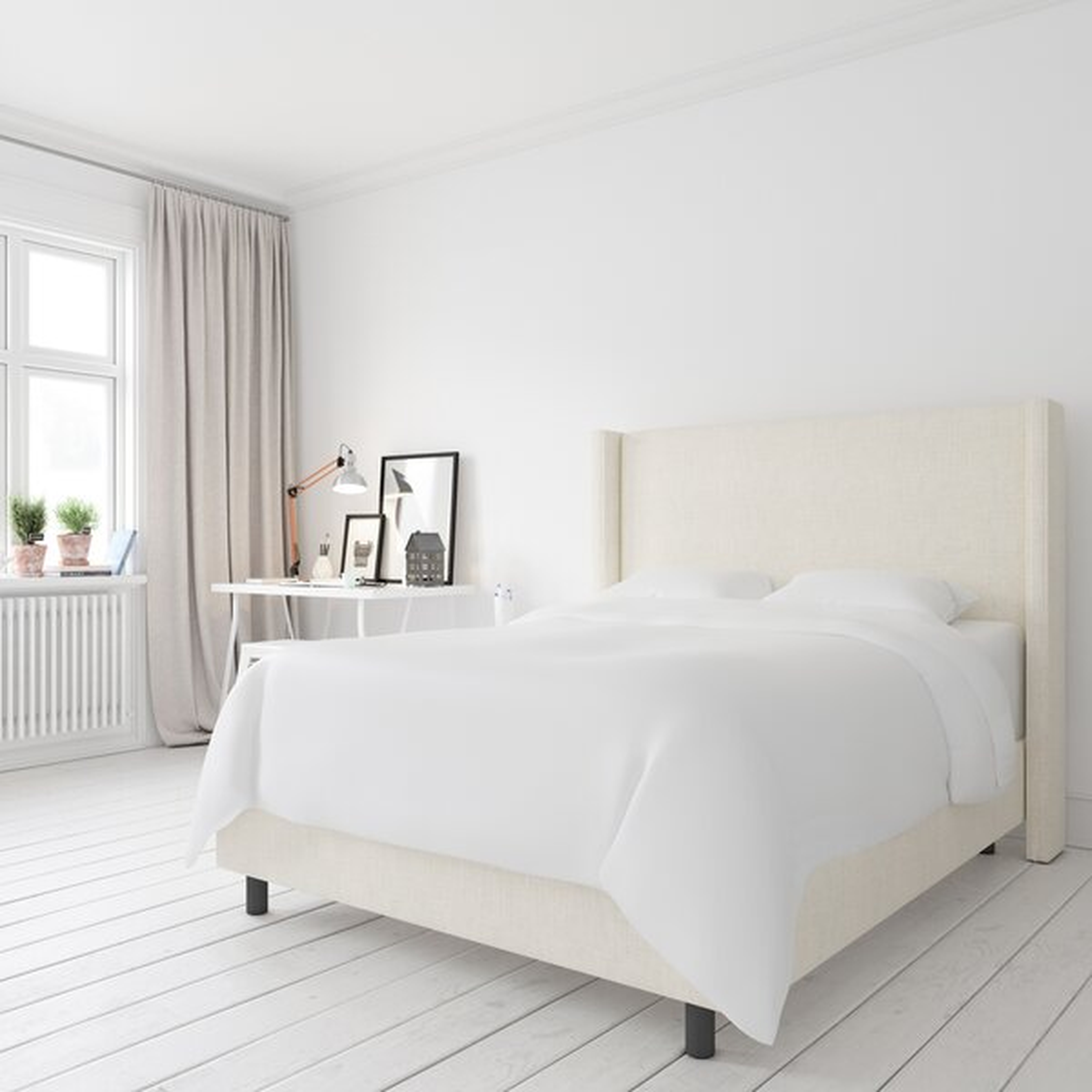 Sanford Upholstered Standard Bed - talc - king - Wayfair