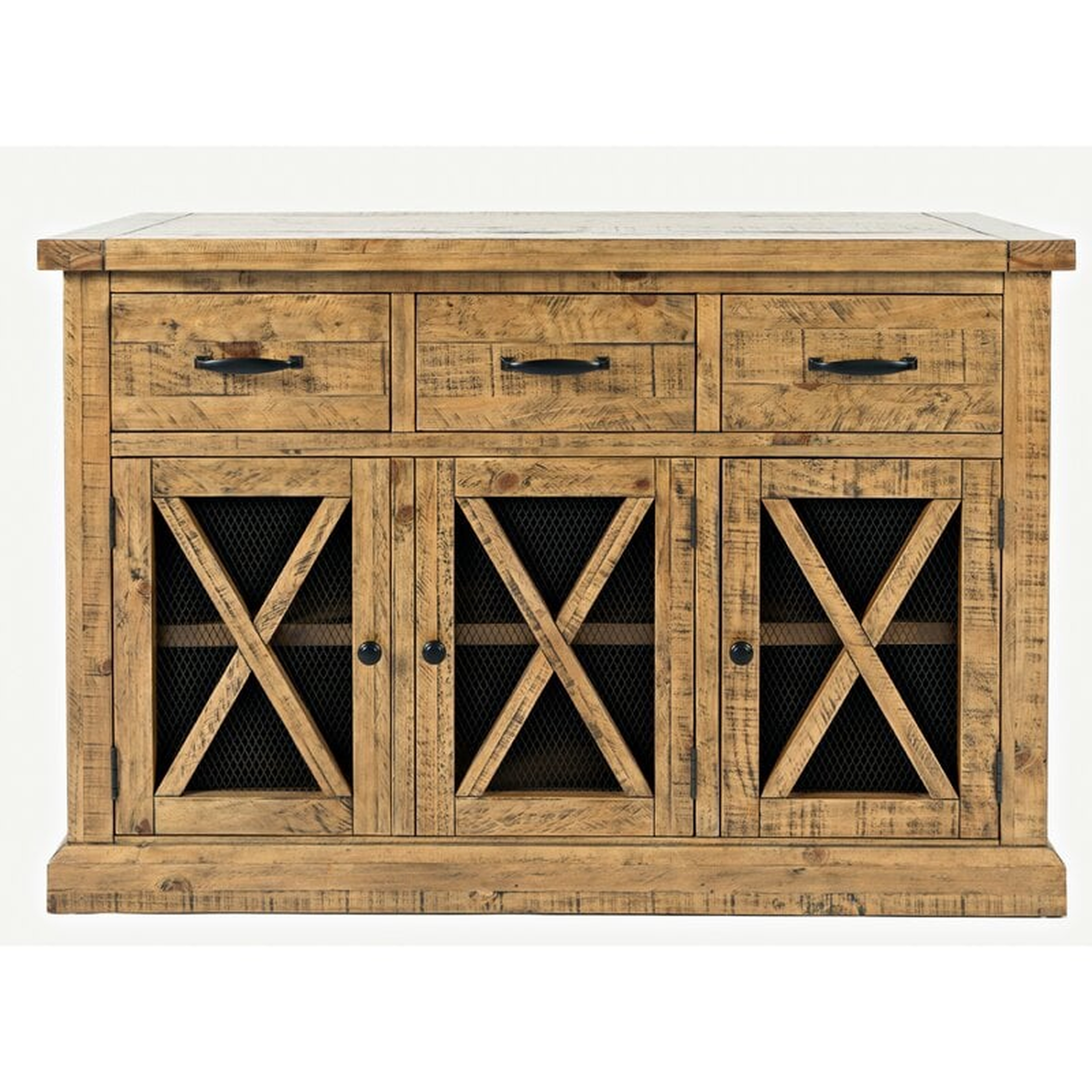Thame 52" Wide 3 Drawer Pine Wood Sideboard - Wayfair