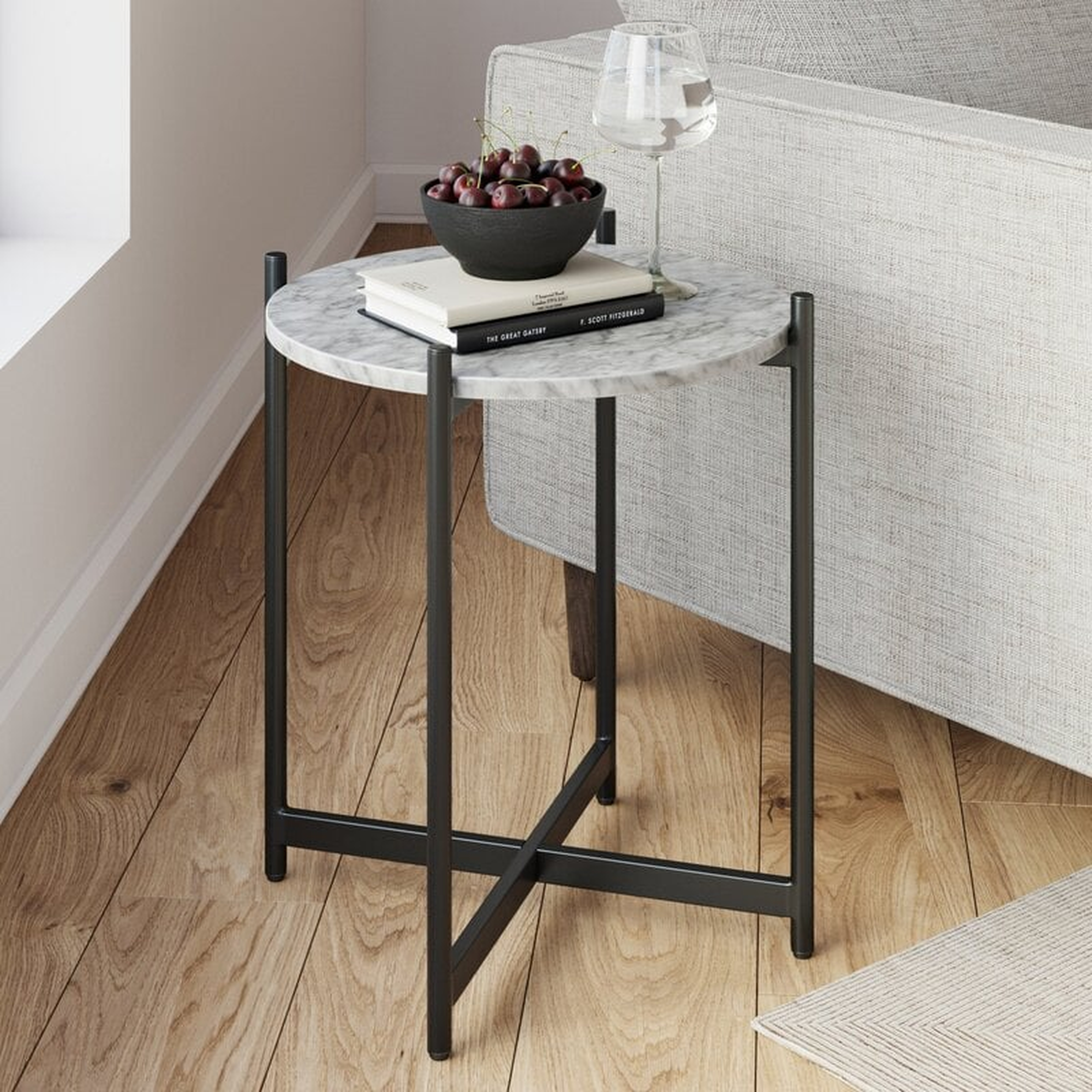 Belynda 23'' Tall Cross Legs End Table - Wayfair