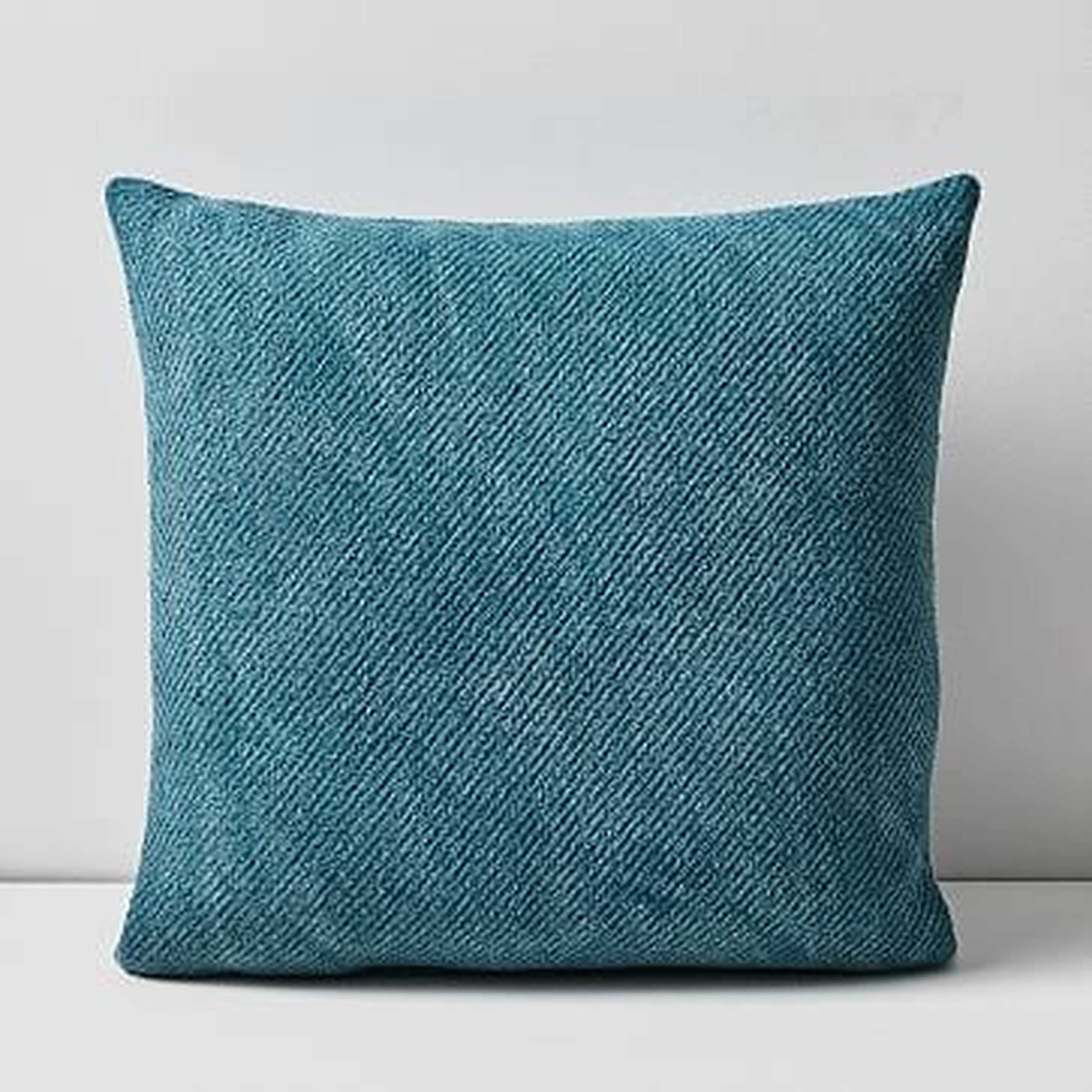 Outdoor Garment Washed Pillow, 20"x20", Mineral Blue - West Elm