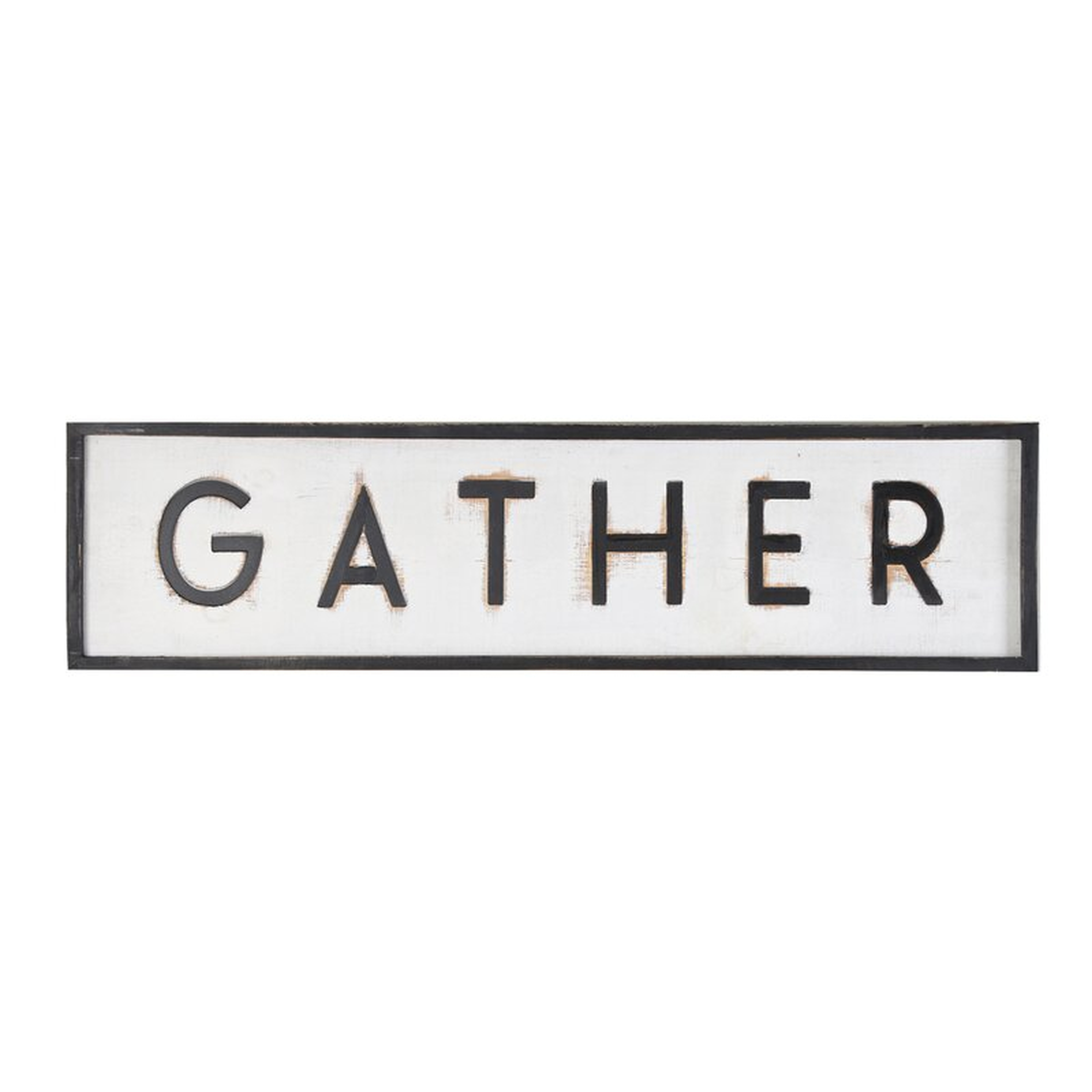Gather Wooden Wall Family Sign - Wayfair