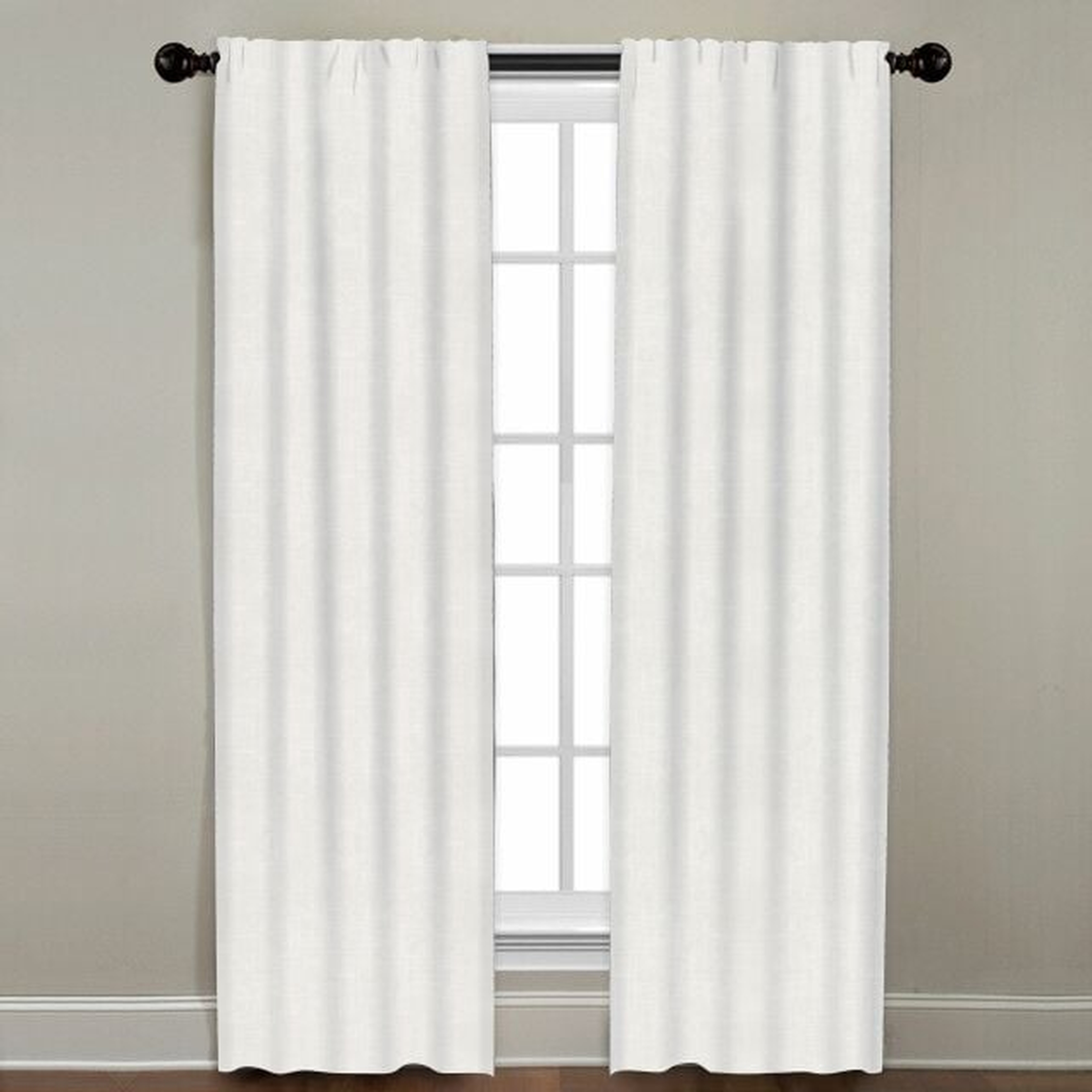 Linen Drapery Single Panel, Oyster, 96" - Havenly Essentials