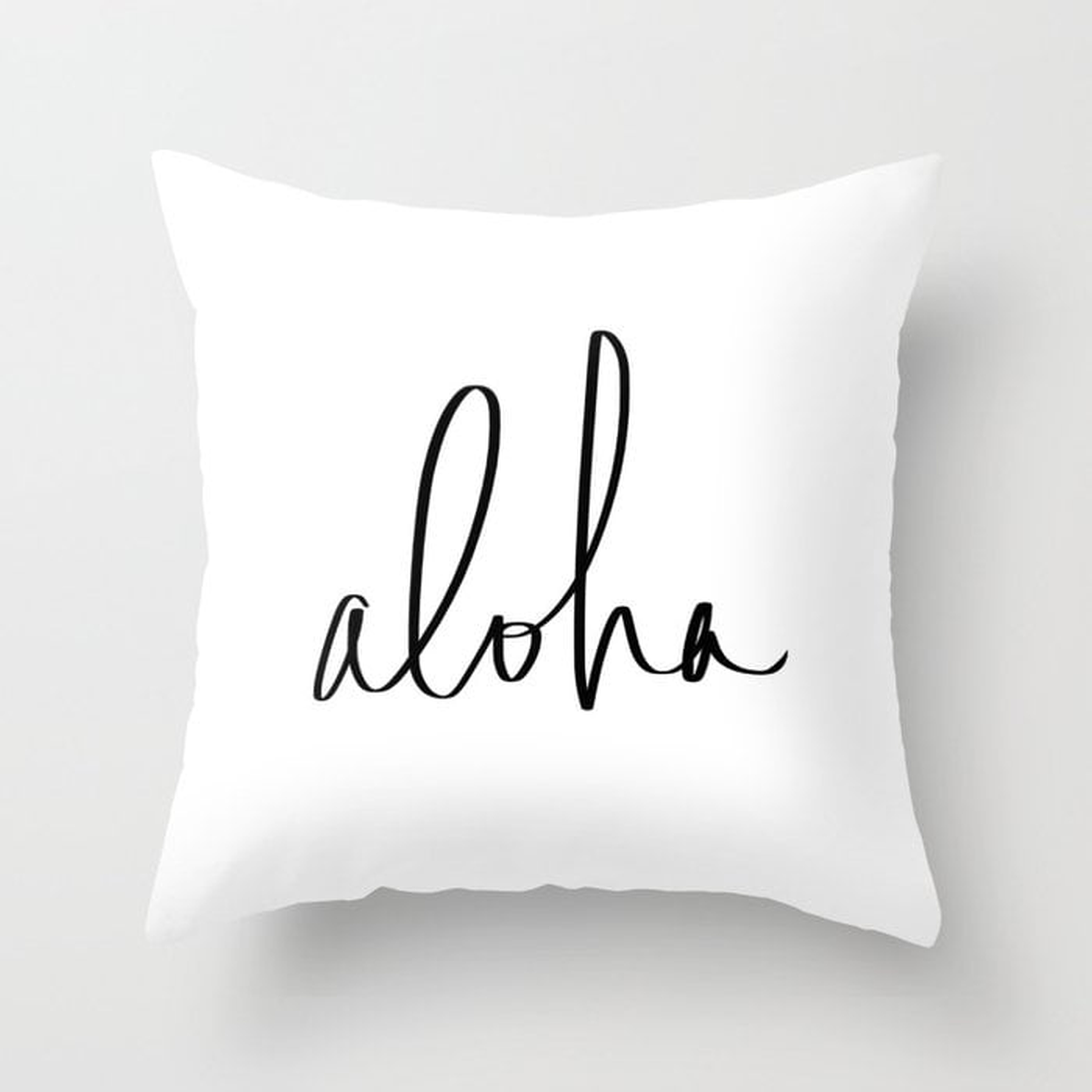Aloha Hawaii Typography Throw Pillow  by Leah Flores - Society6