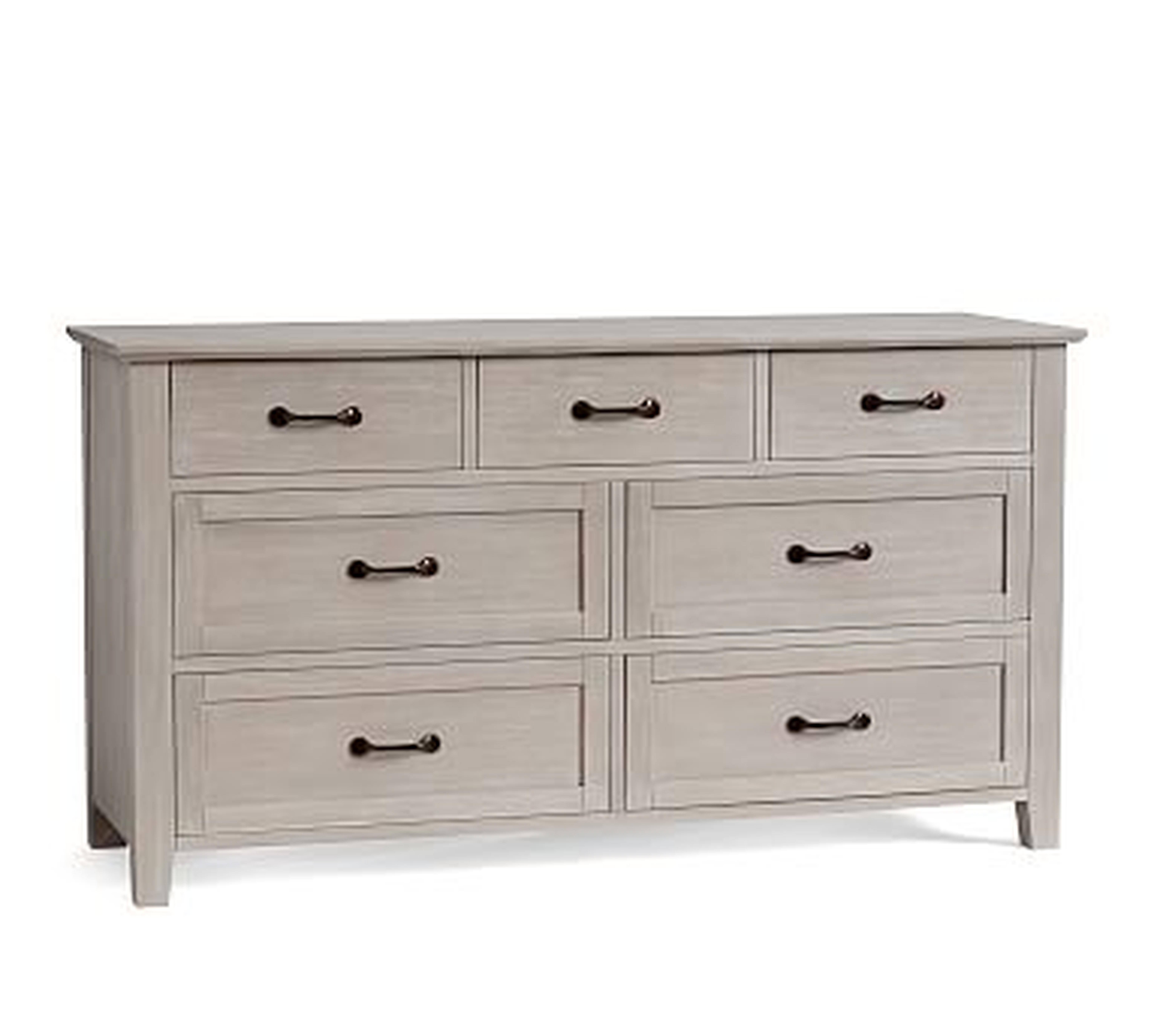Stratton Extra-Wide Dresser, Brushed Fog - Pottery Barn