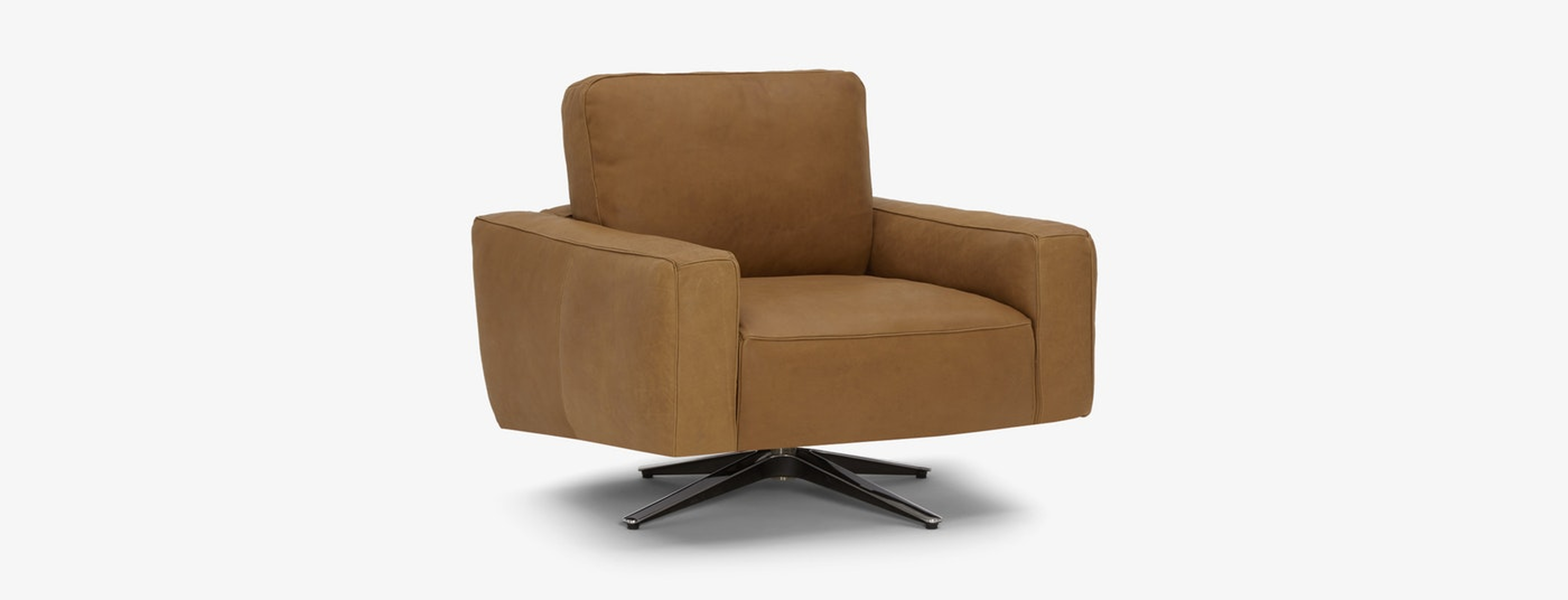Nova Leather Swivel Chair - Joybird