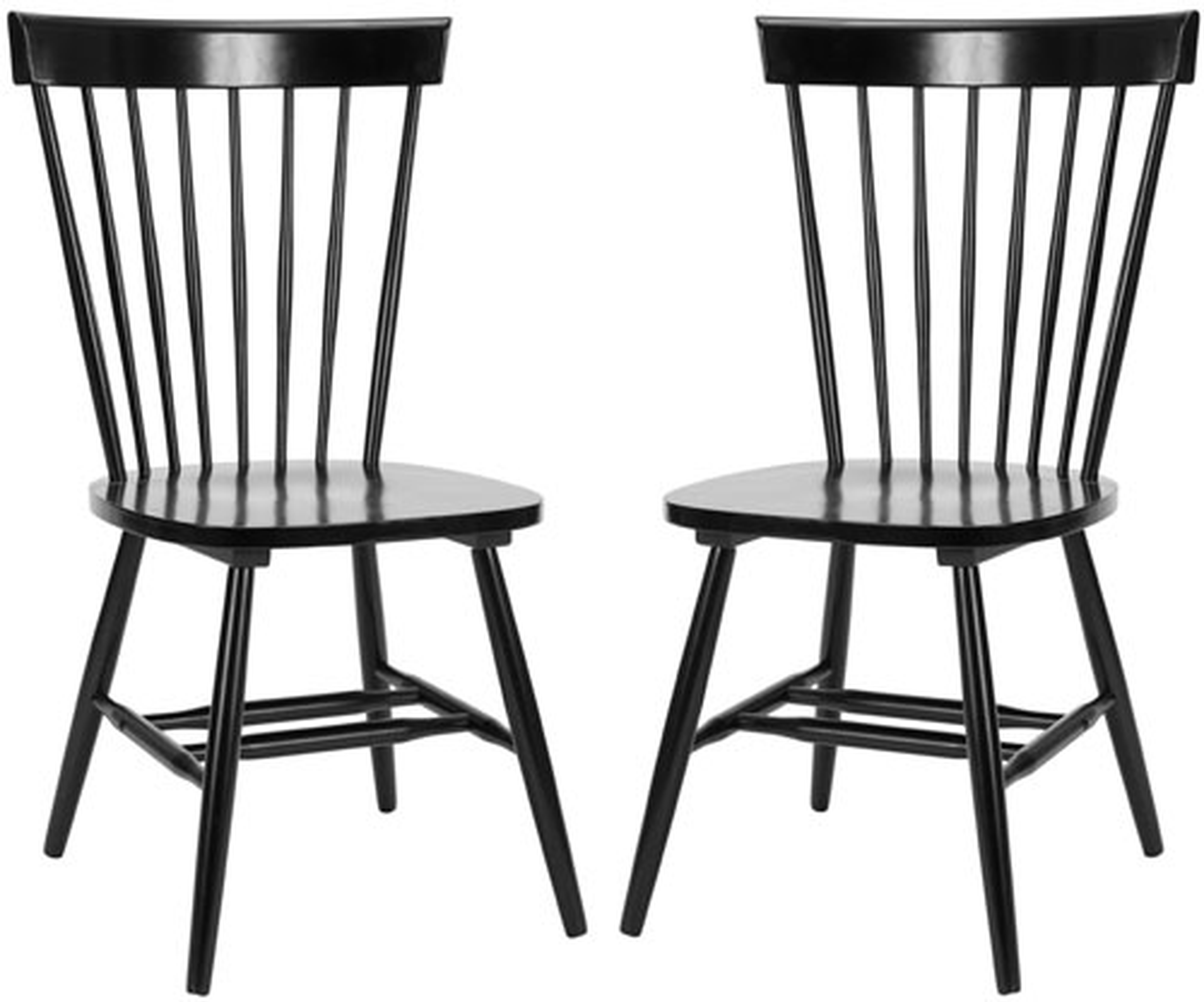 Parker 17''H Spindle Dining Chair (Set Of 2) - Black - Safavieh - Arlo Home