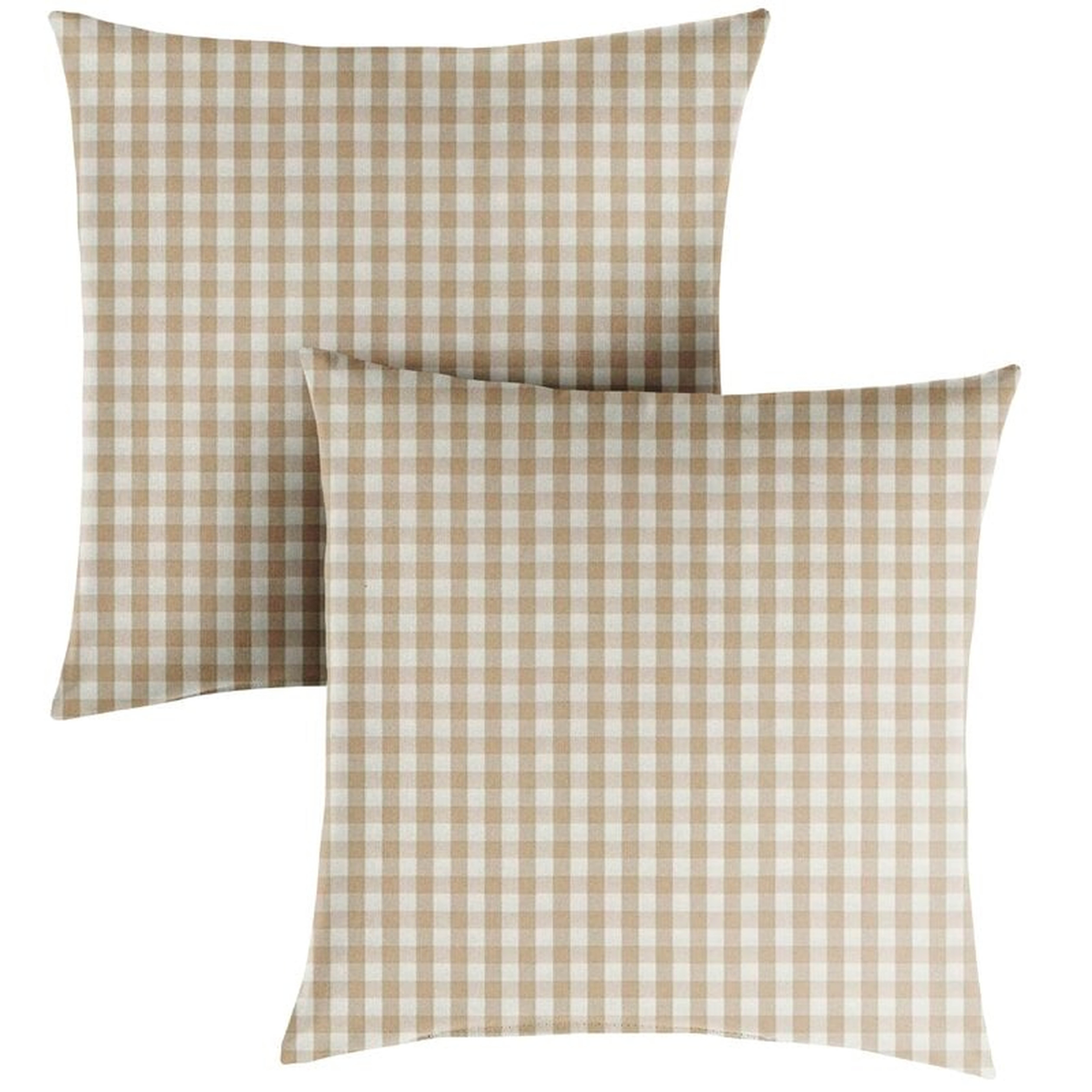 Dane Indoor / Outdoor Plaid Throw Pillow - Birch Lane