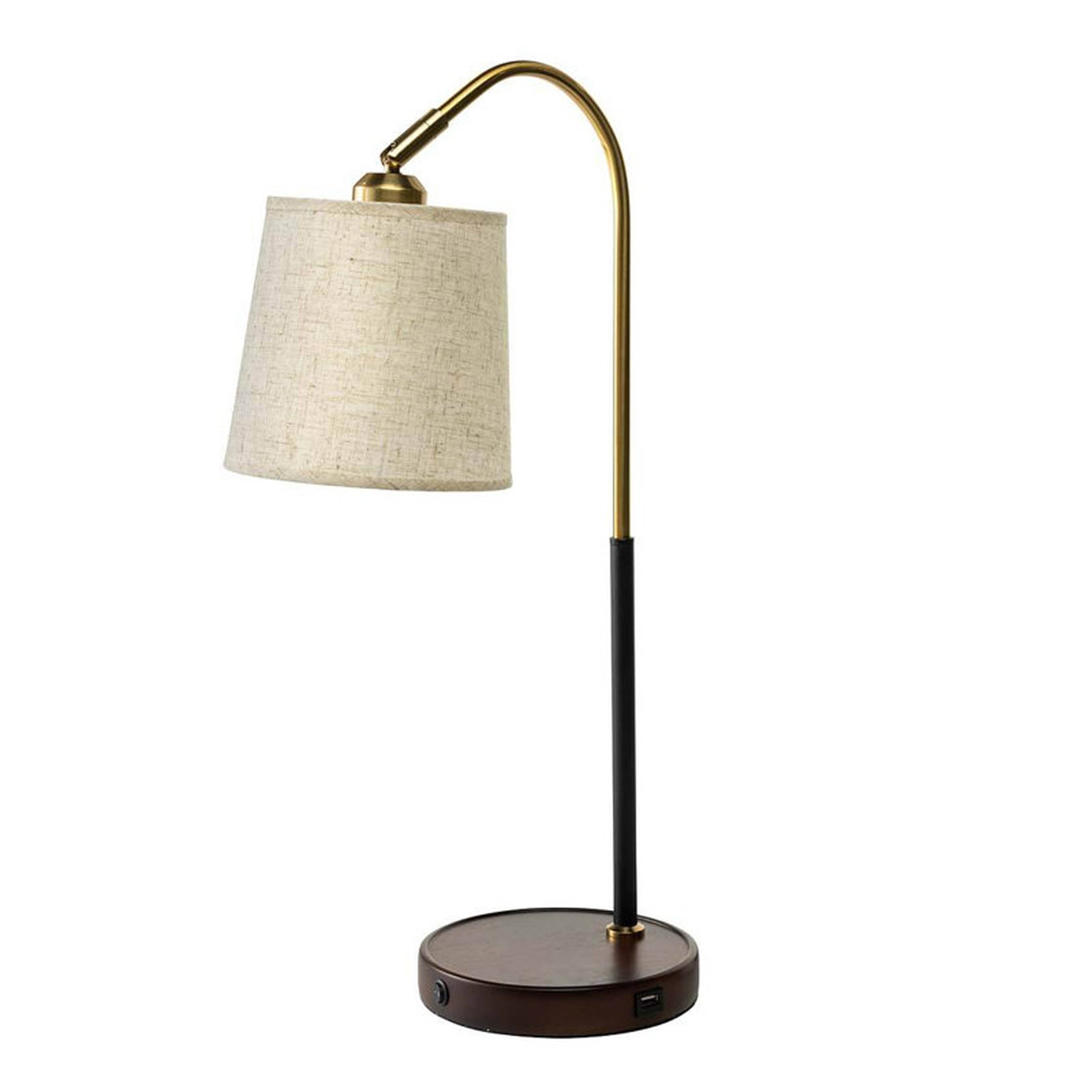 Desk Lamp With USB Port And Fabric Shade - Wayfair