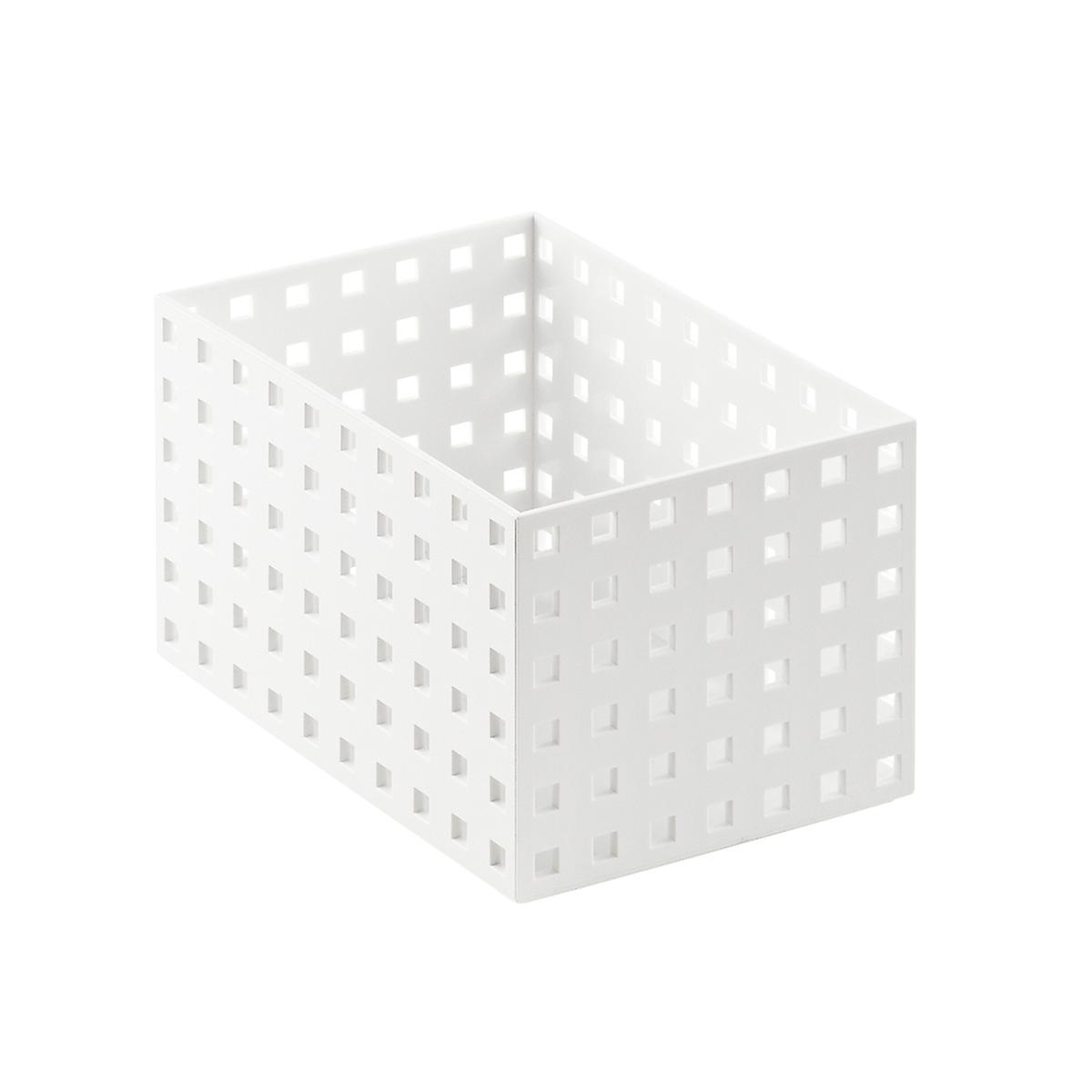 Like-it Bricks 8-1/4" Medium Tall Bin White - containerstore.com