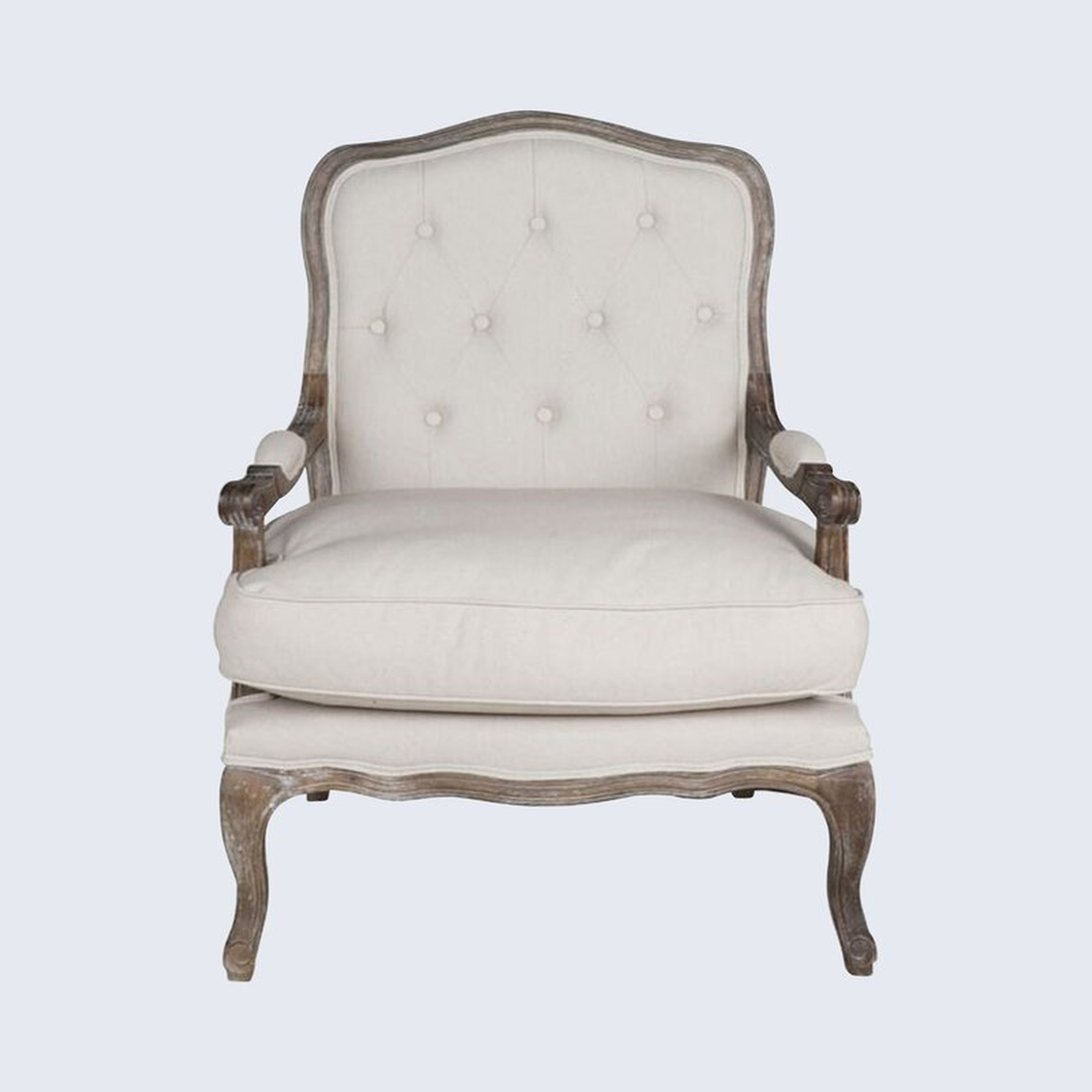 Alto 29" Wide Tufted Linen Armchair - Wayfair
