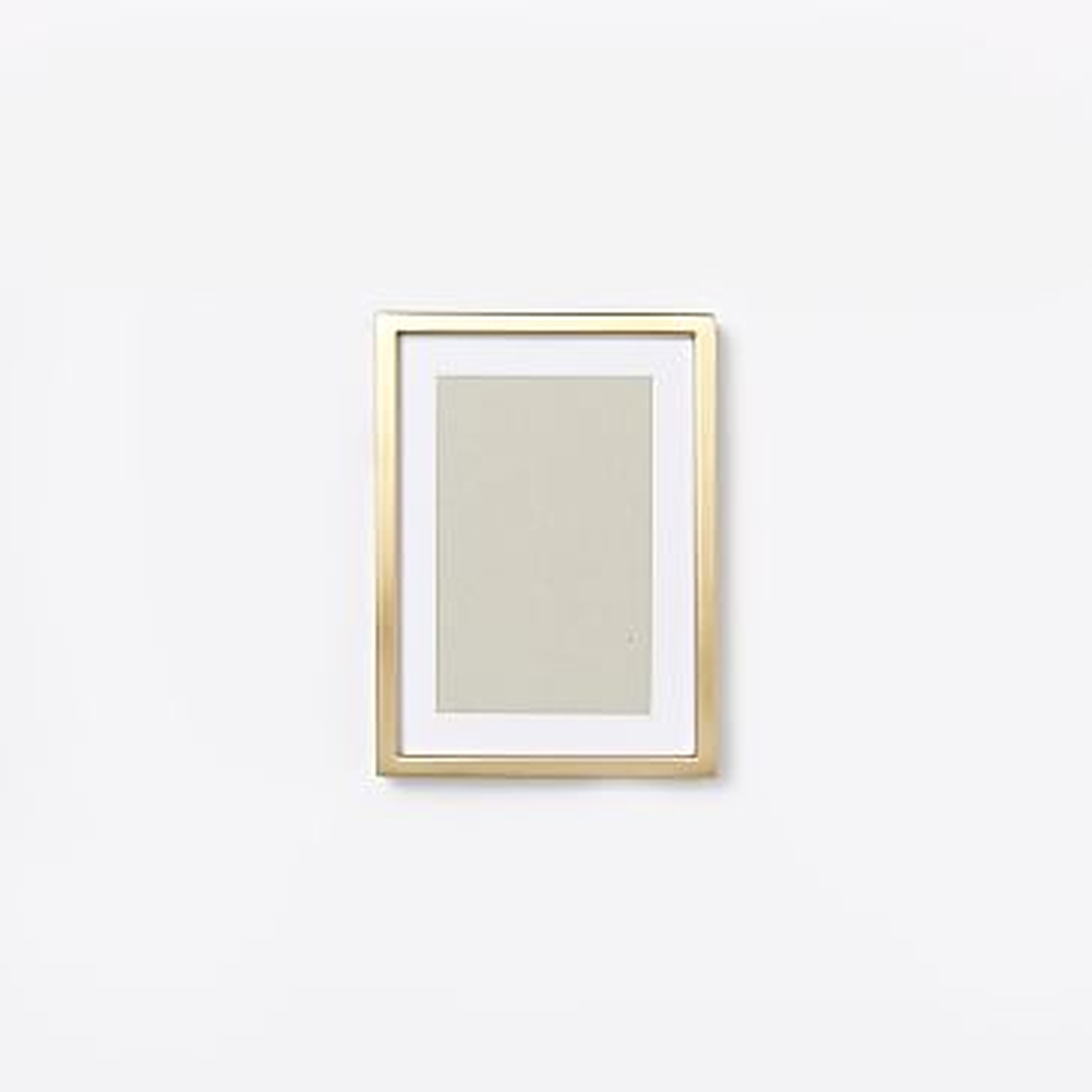 Gallery Frame, Polished Brass, 4" x 6" (5" x 7" without mat) - West Elm