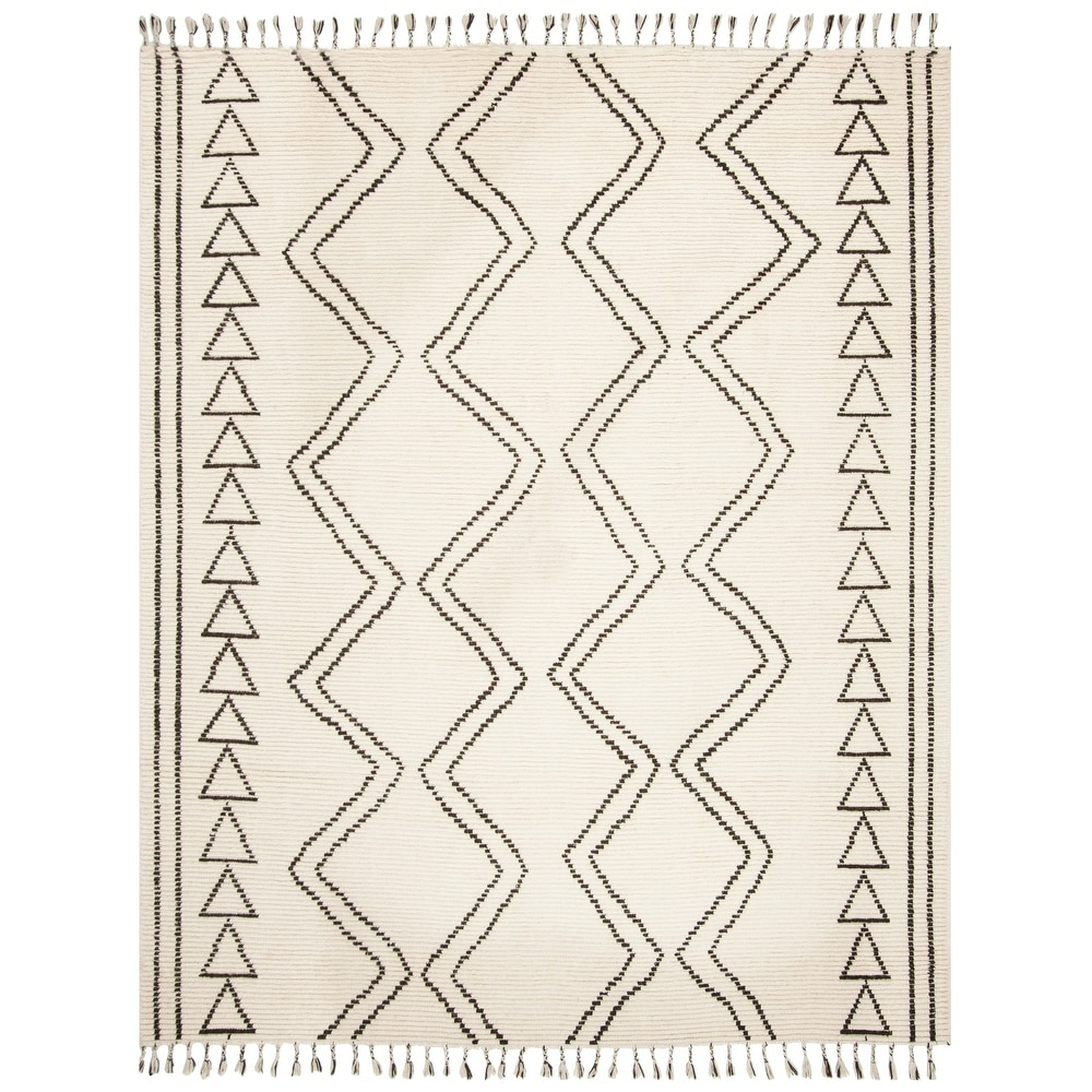 Safavieh Hand-knotted Kenya Audrina Southwestern Tribal Wool Rug - 8' x 10' - Ivory/Black - Overstock
