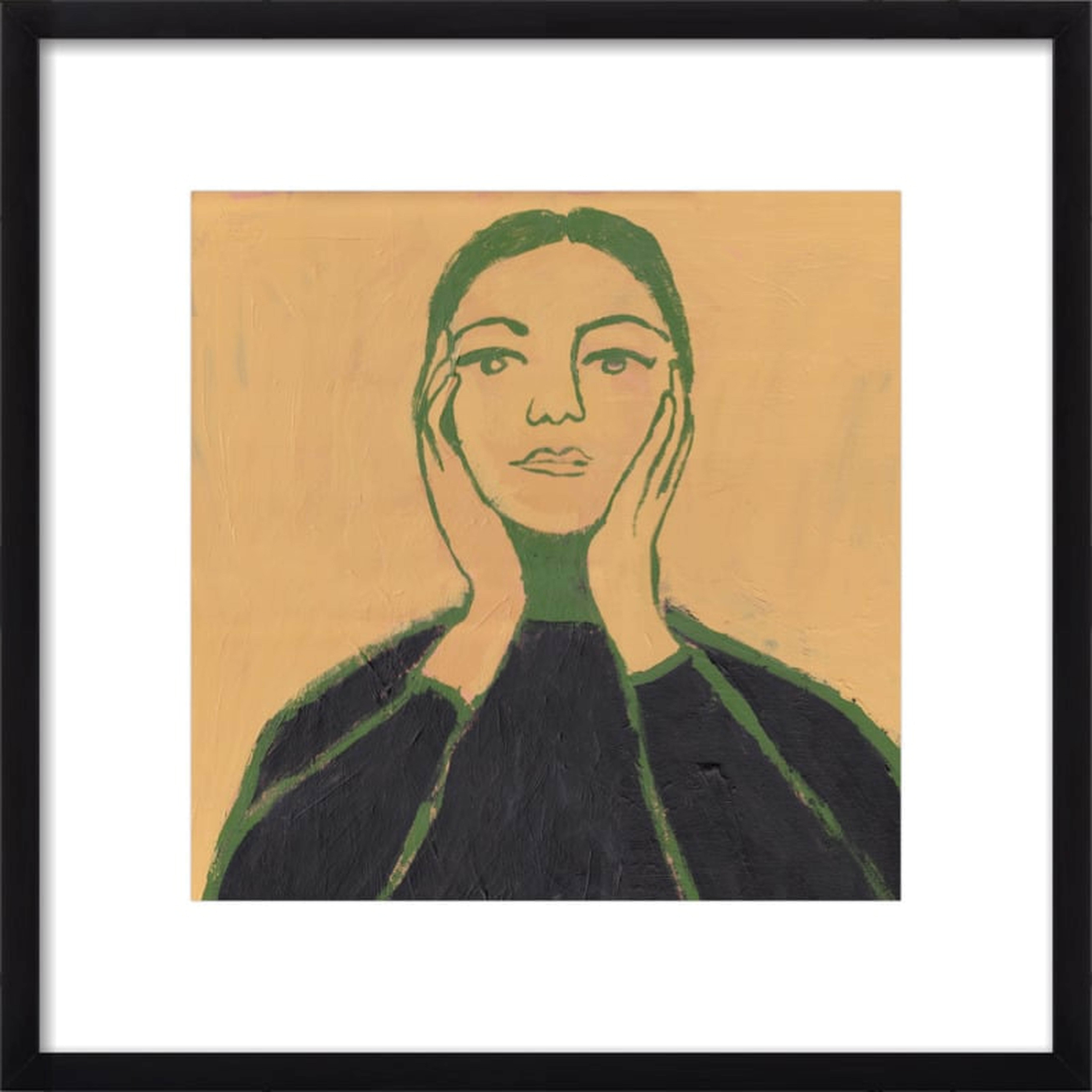 Maria Callas, Framed Art, Black Frame, 16" x 16" - Artfully Walls