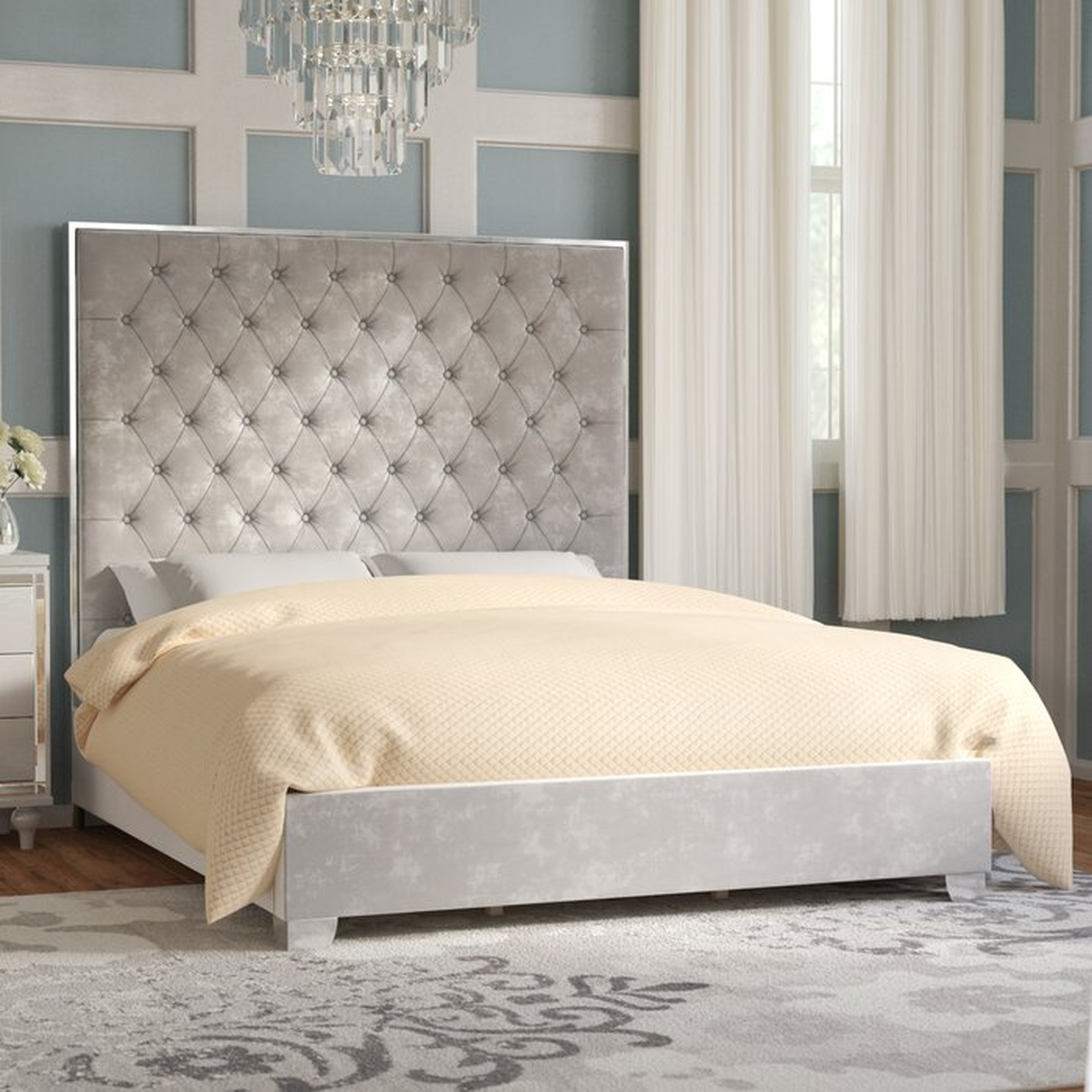 Lansford Tufted Low Profile Standard Bed - Wayfair