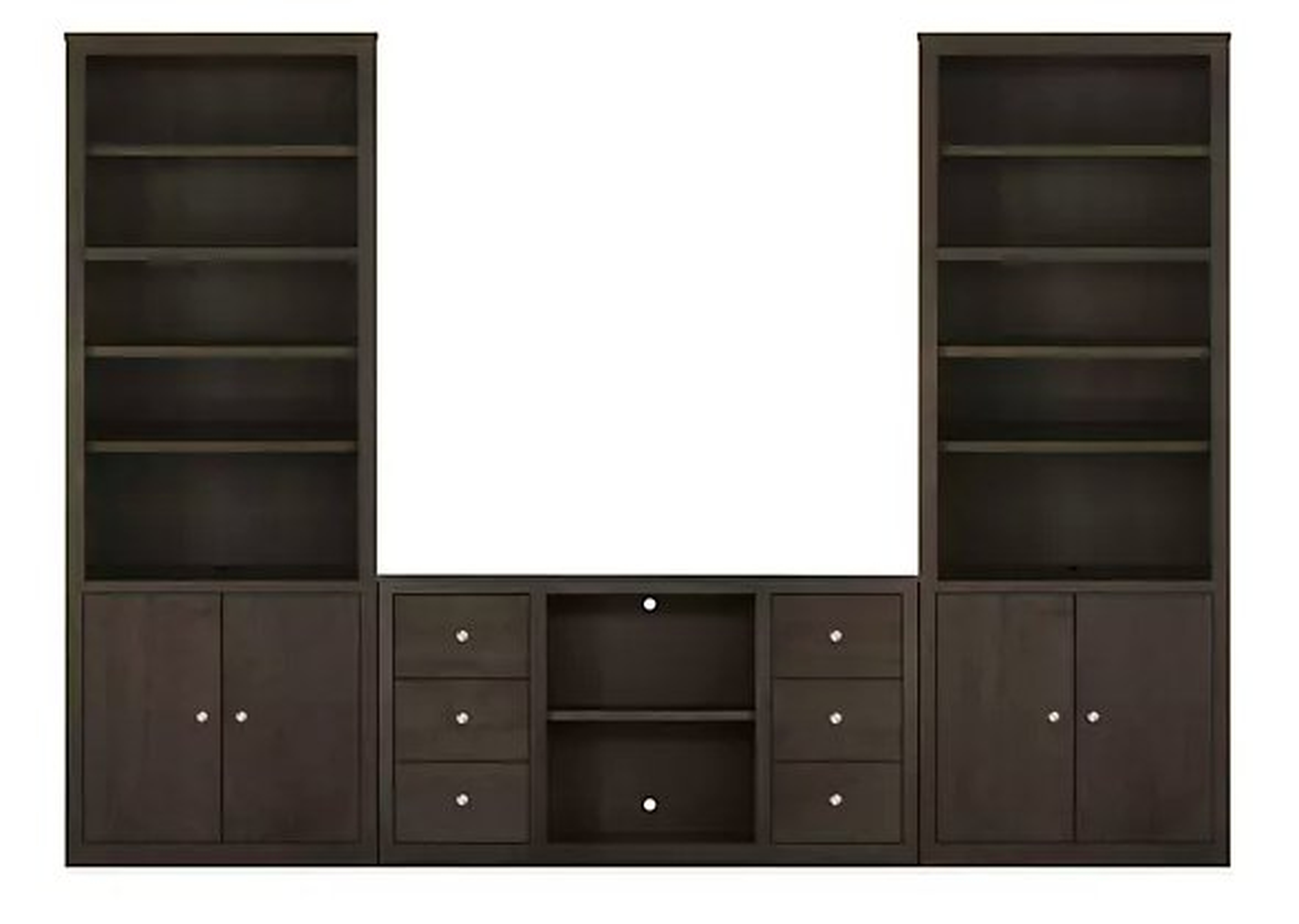 Woodwind Media Cabinets Maple with charcoal stain - Room & Board