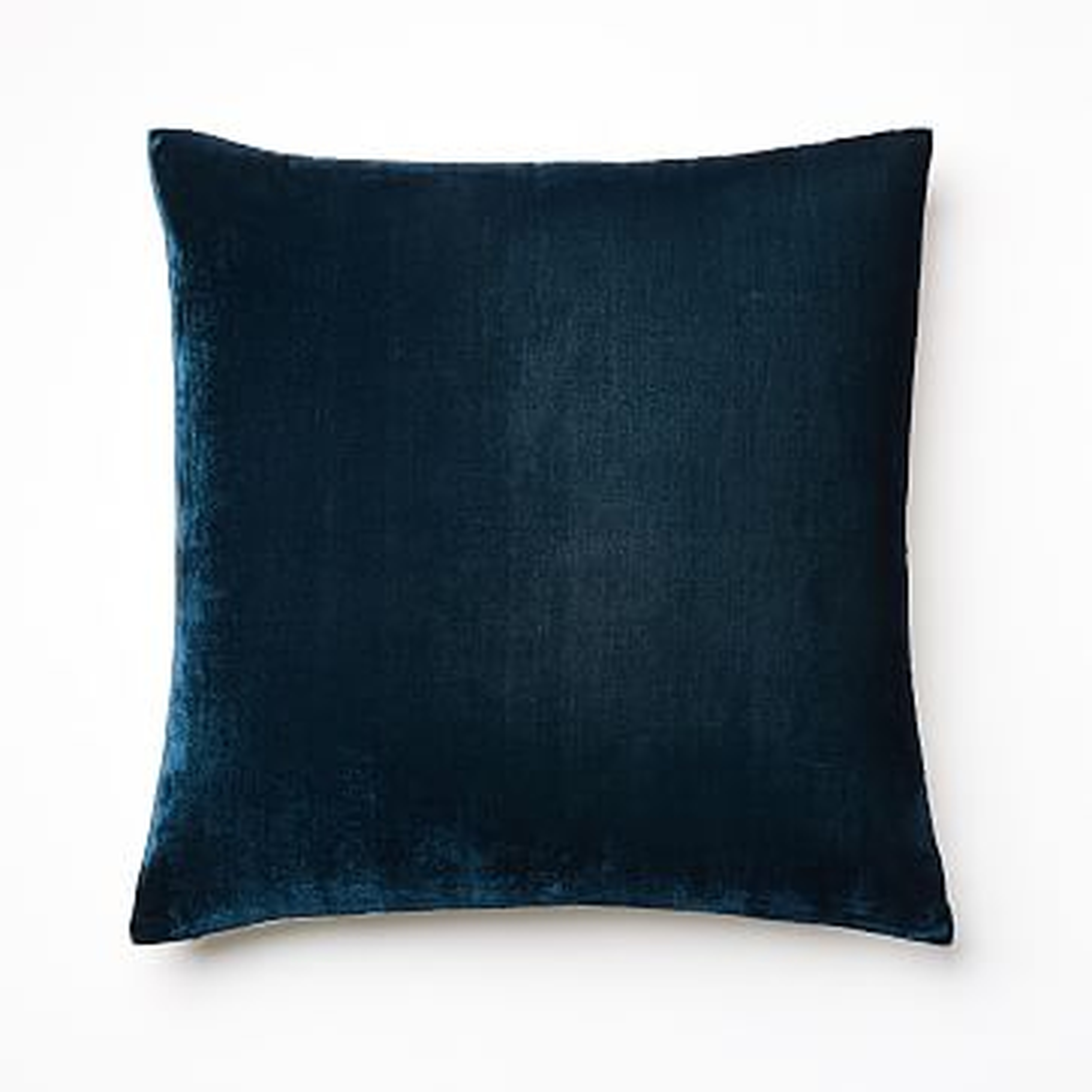 Lush Velvet Pillow Cover, 20"x20", Regal Blue, Individual - West Elm