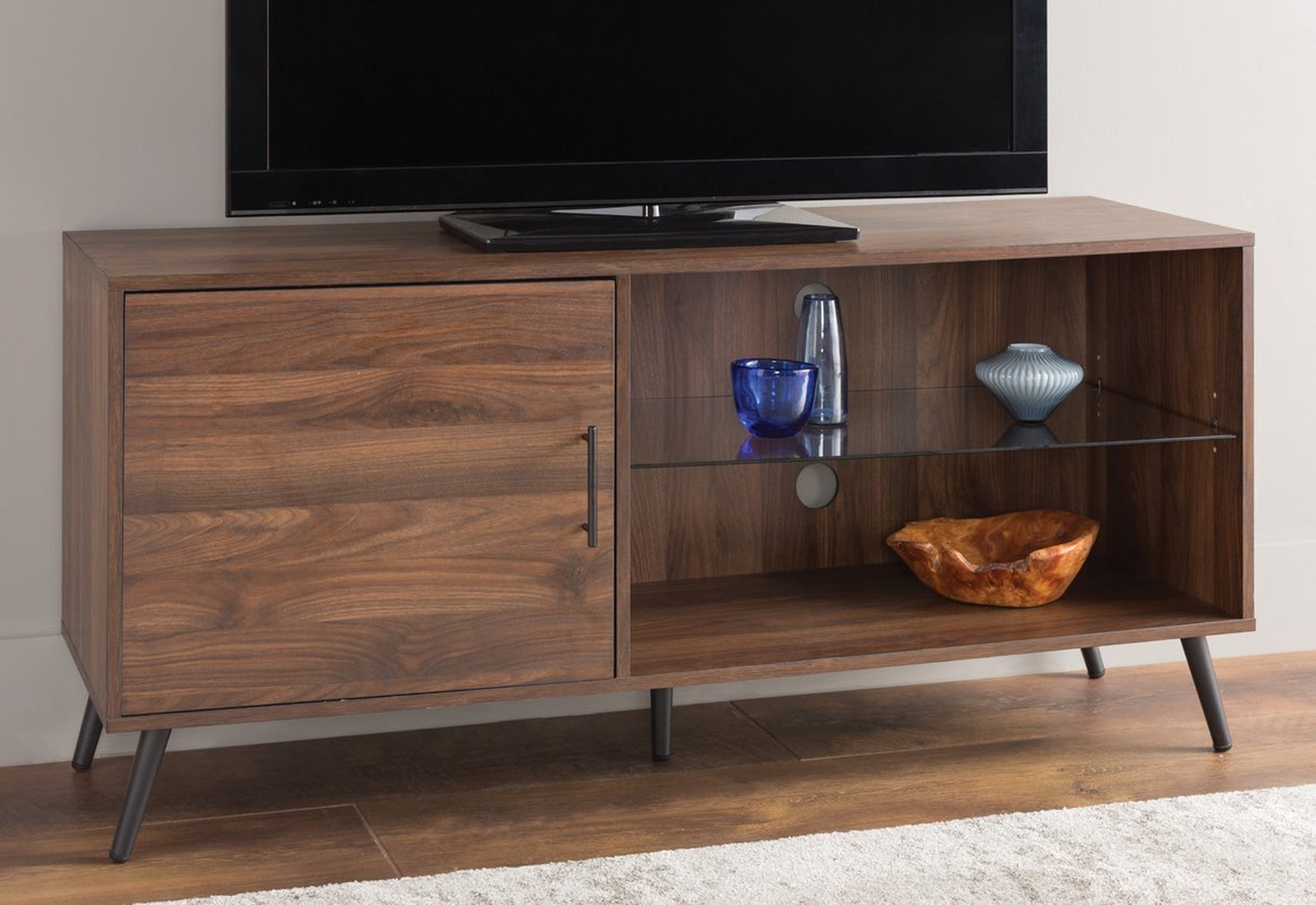 Meade TV Stand for TVs up to 55"- Dark walnut - Wayfair