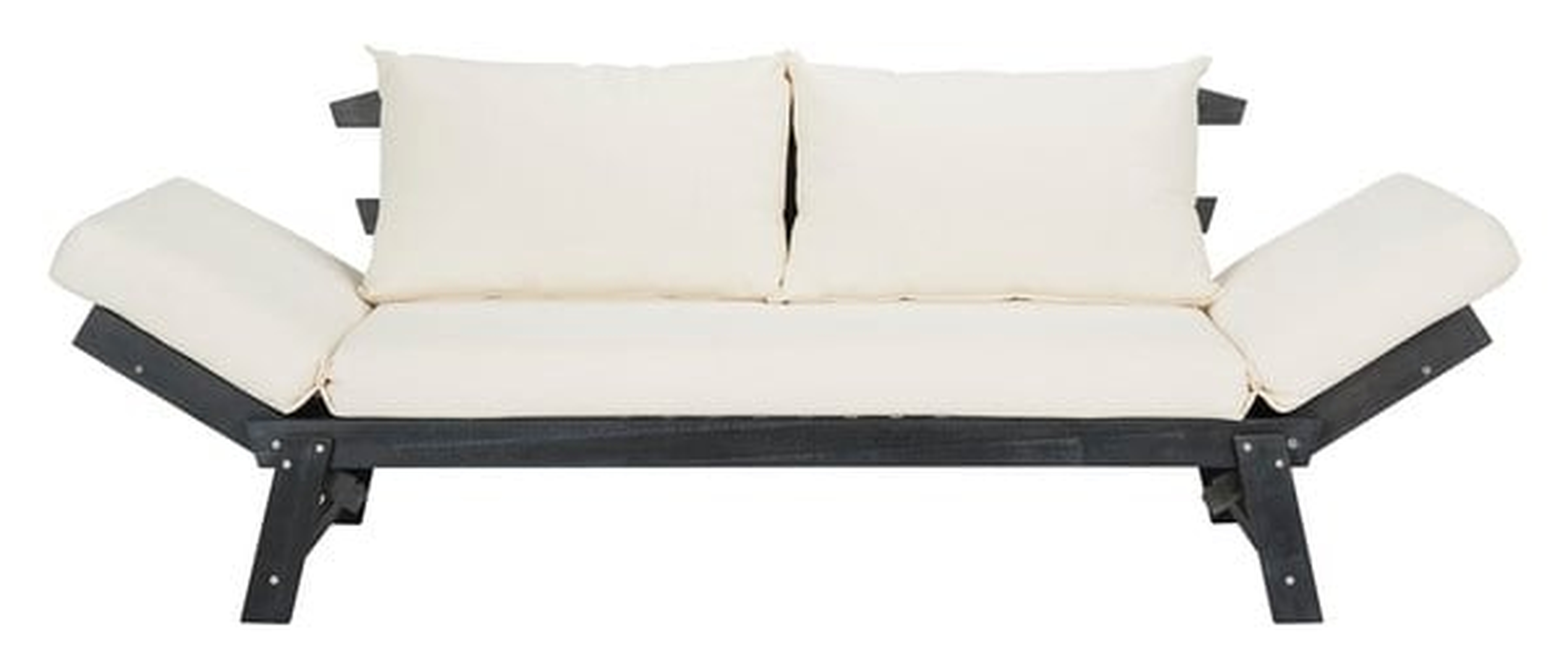 Tandra Modern Contemporary Daybed - Dark Slate Grey/Beige - Safavieh - Safavieh
