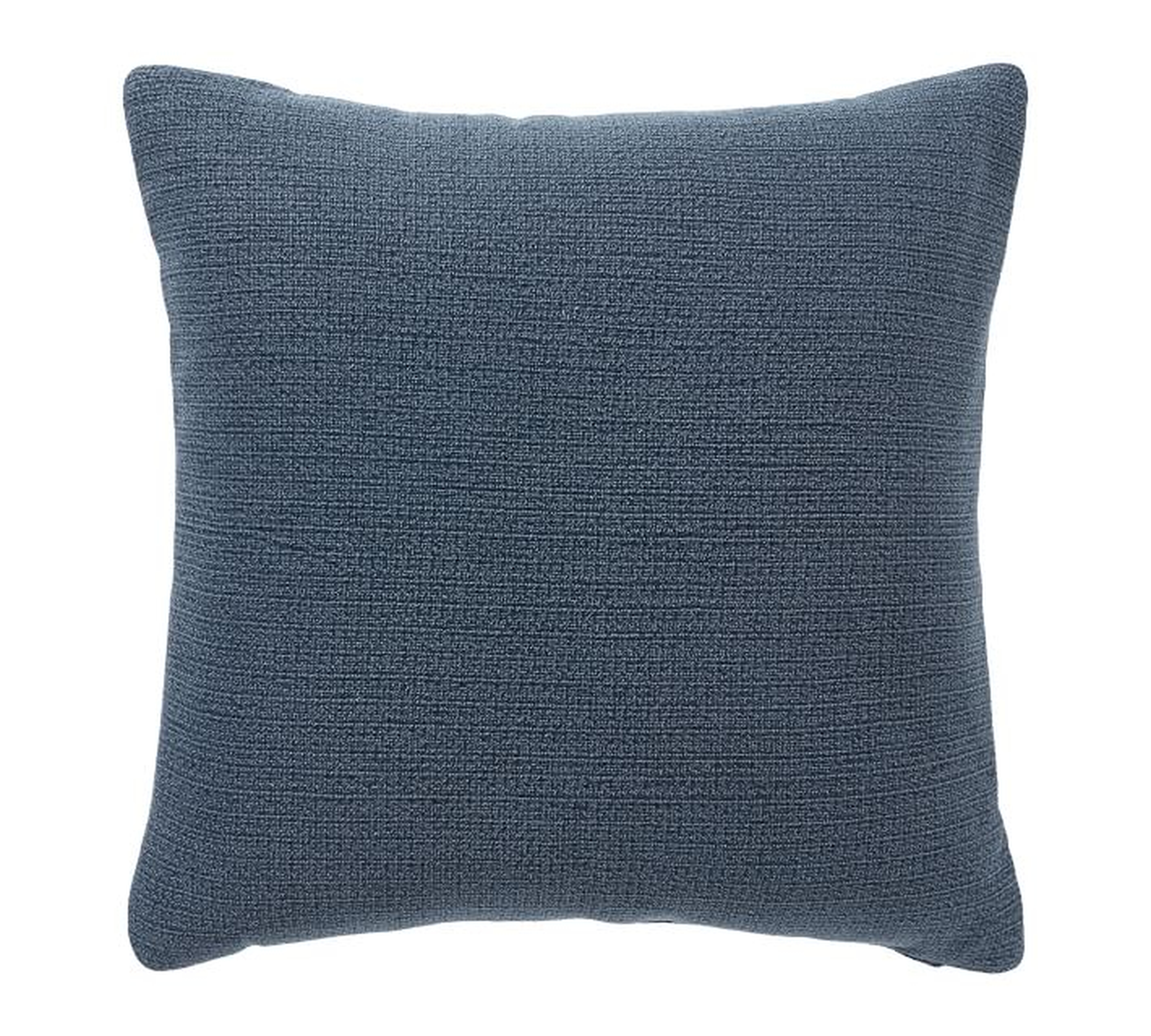 Stonewashed Slub Cotton Pillow - Midnight / Polyester fill - Pottery Barn