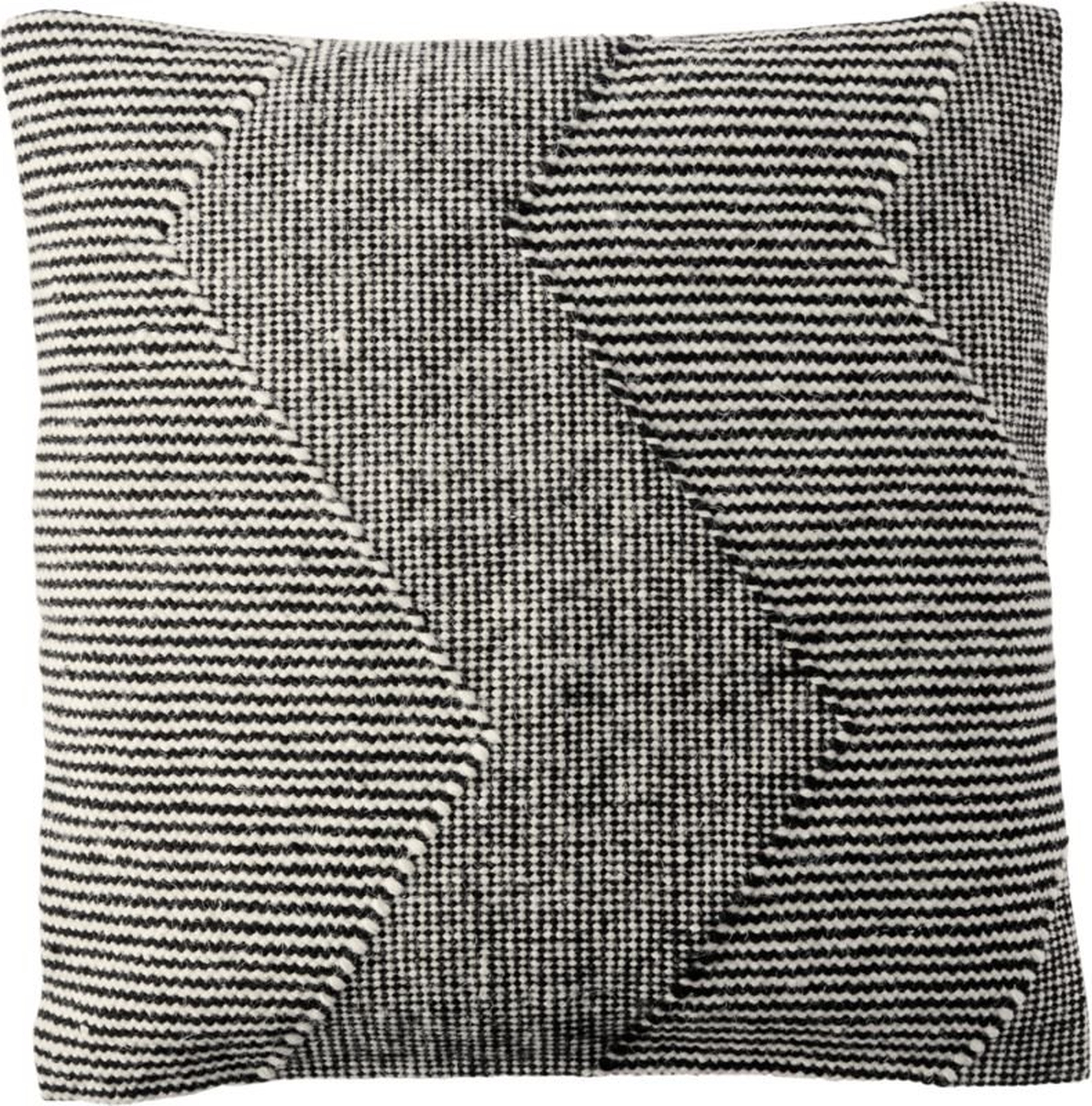 "23"" bias pillow with feather-down insert" - CB2