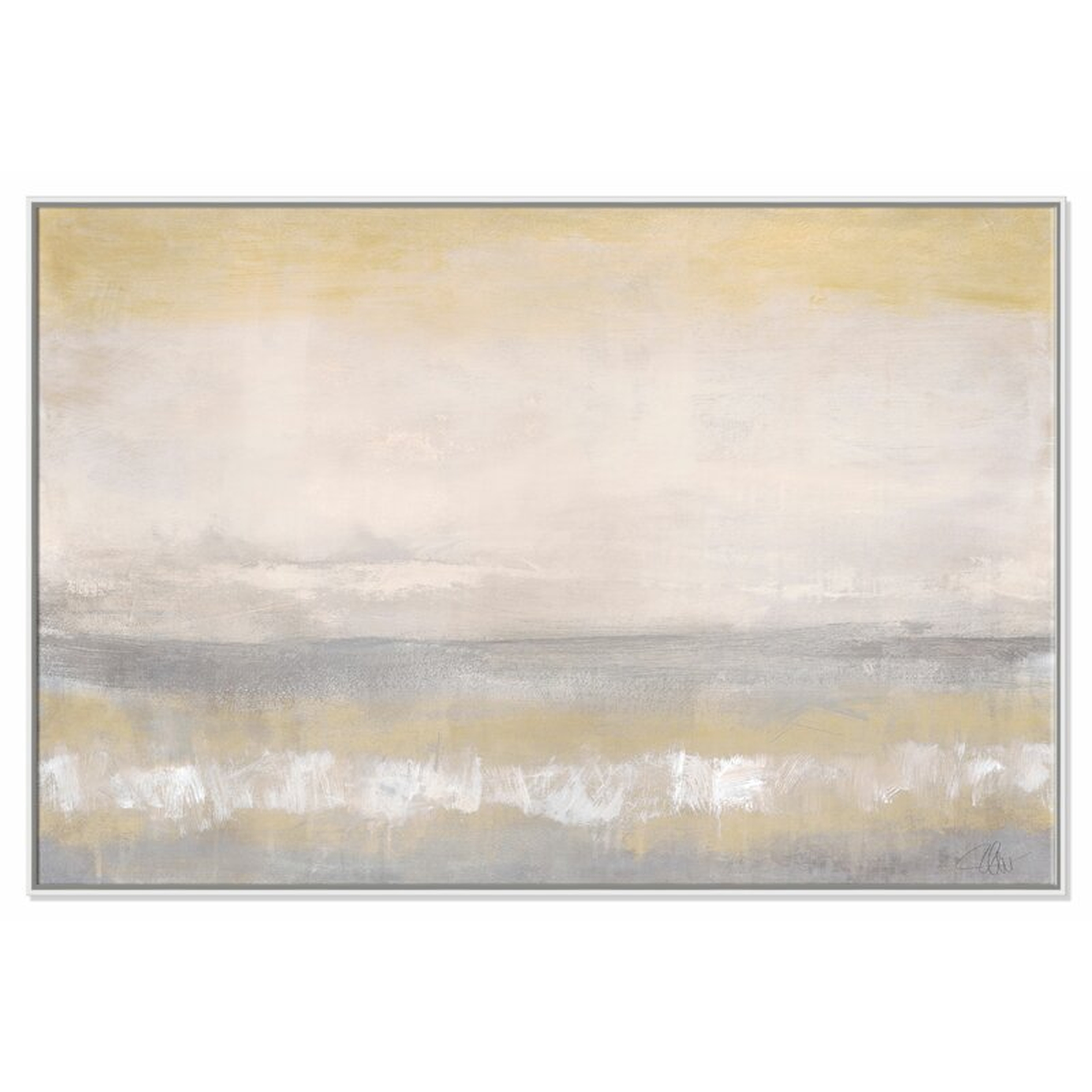 Casa Fine Arts Morning Calm 2 - Floater Frame Painting on Canvas Frame Color: Silver Framed, Size: 41" H x 61" W x 2" D - Perigold