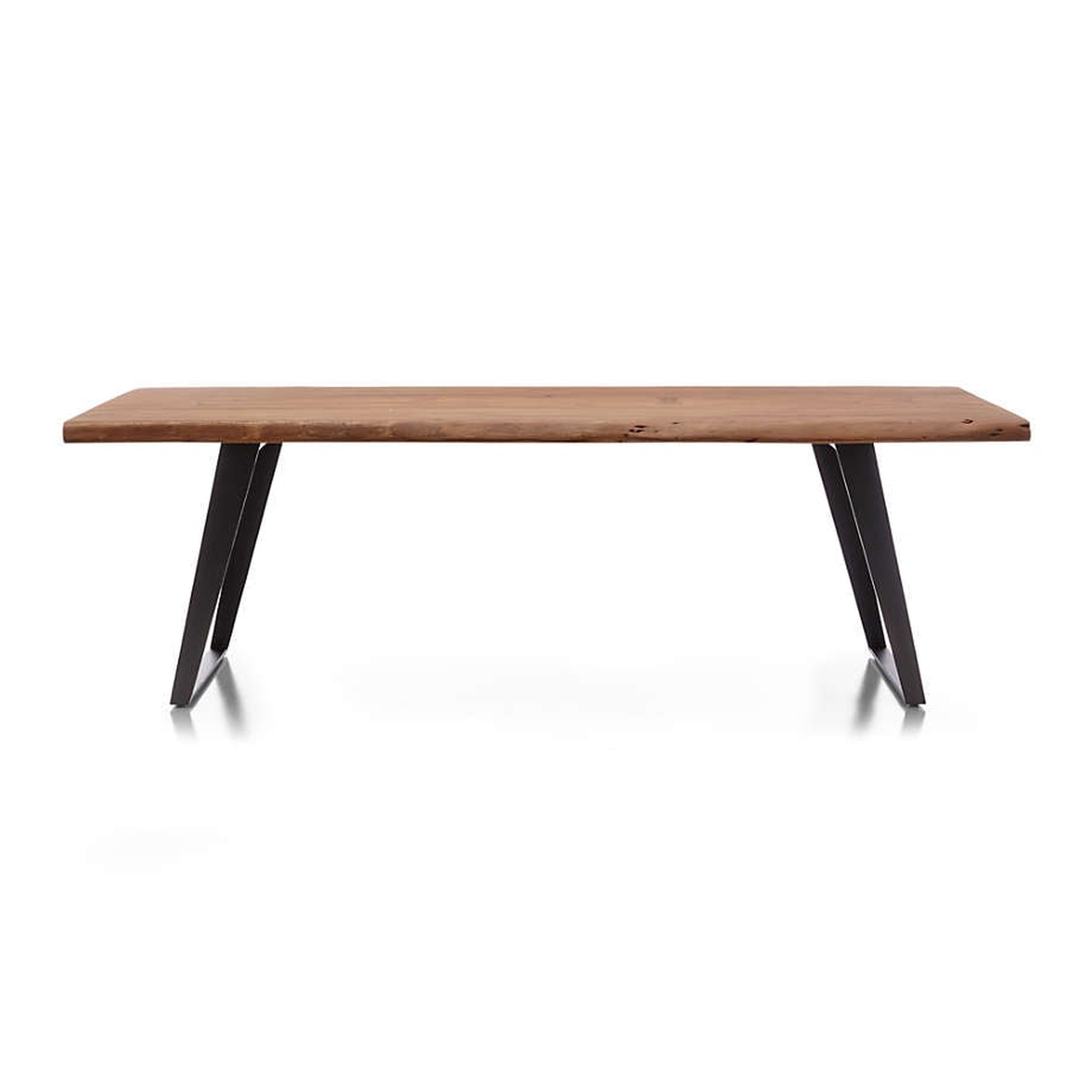 Yukon 58" Warm Acacia Live Edge Solid Wood Dining Table - Crate and Barrel