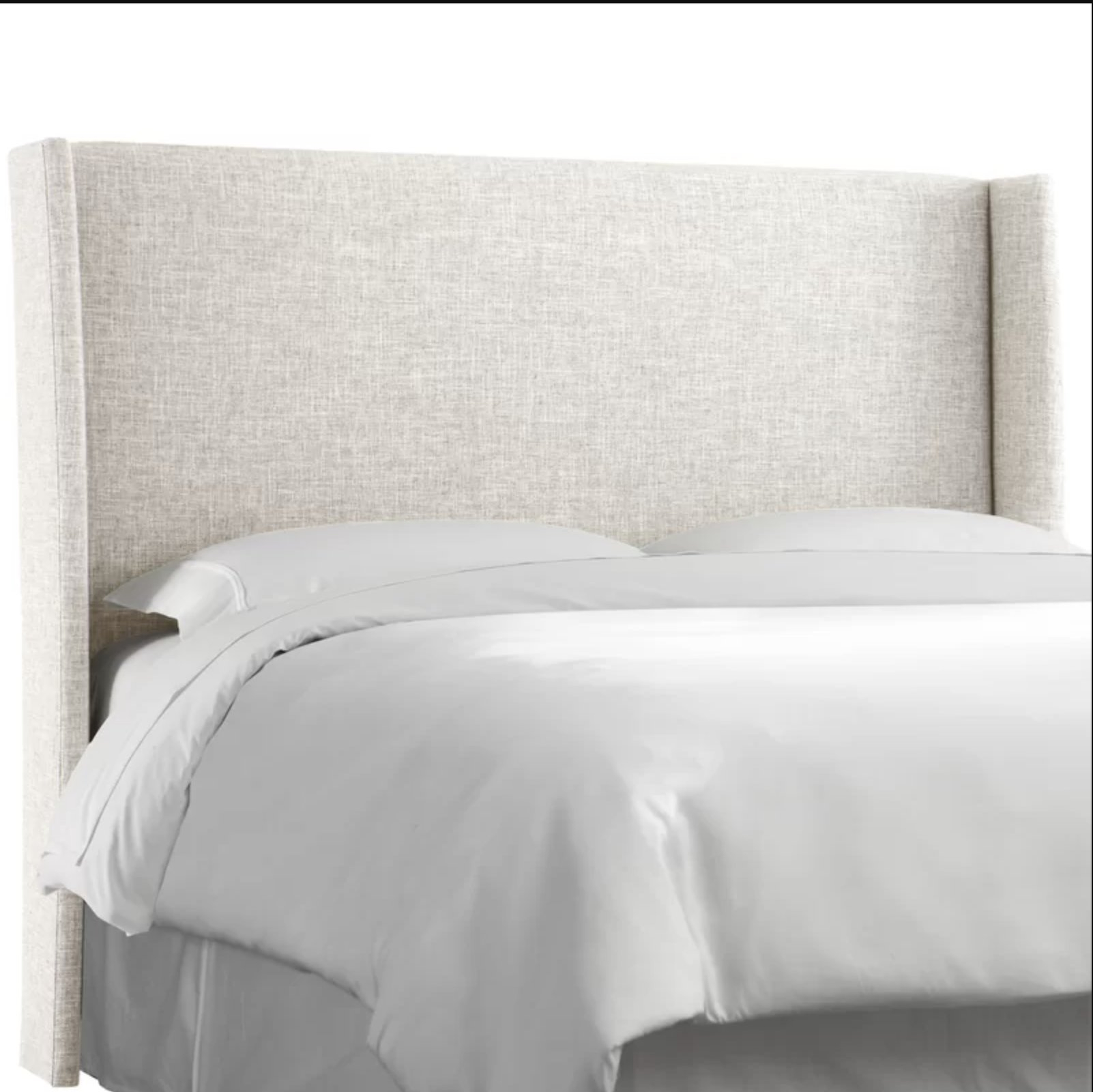 Upholstered Wingback Headboard (Zuma White/King) - Wayfair