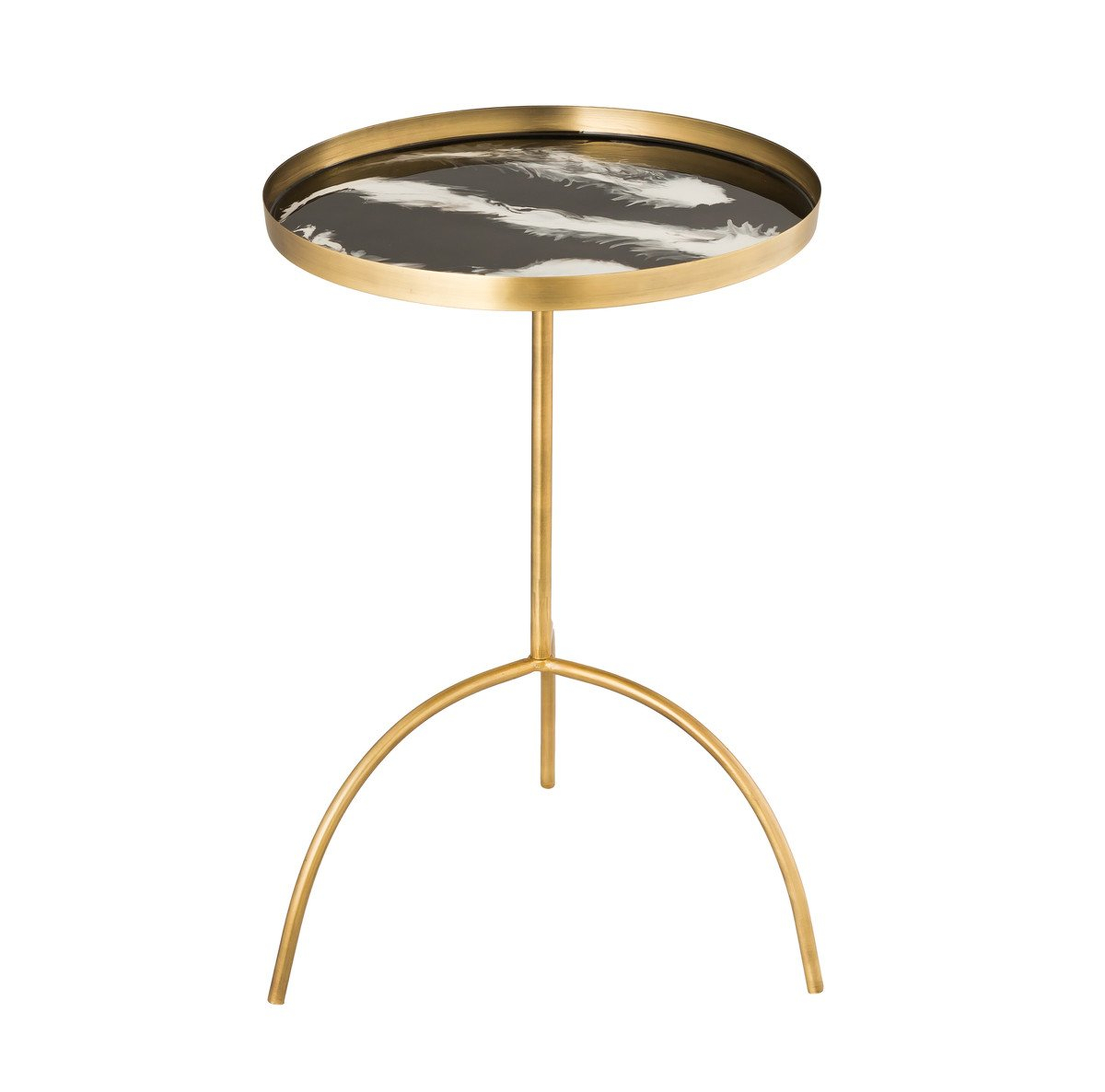 Bailey Black/White Accent Table - Maren Home