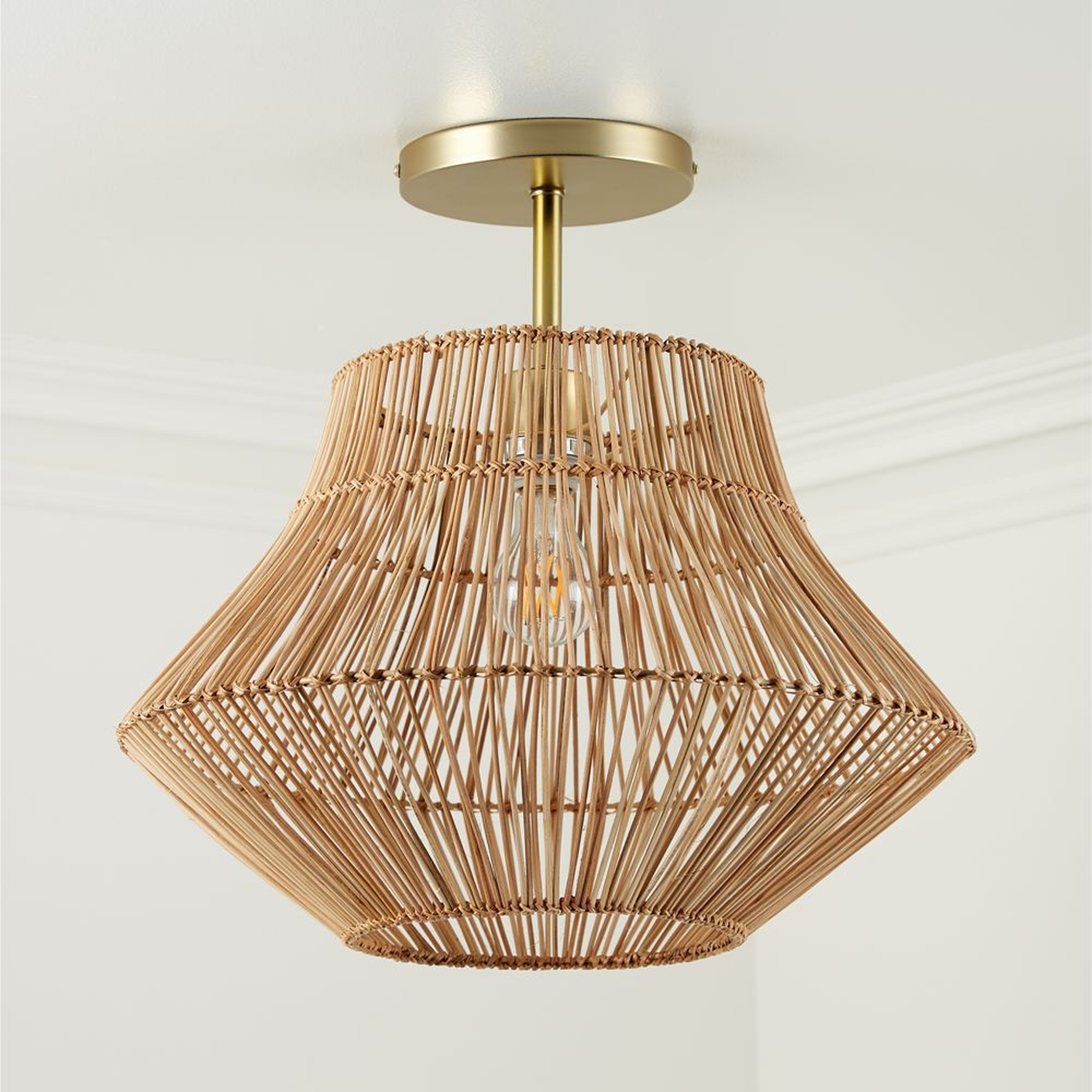 Rattan Ceiling Light - Crate and Barrel