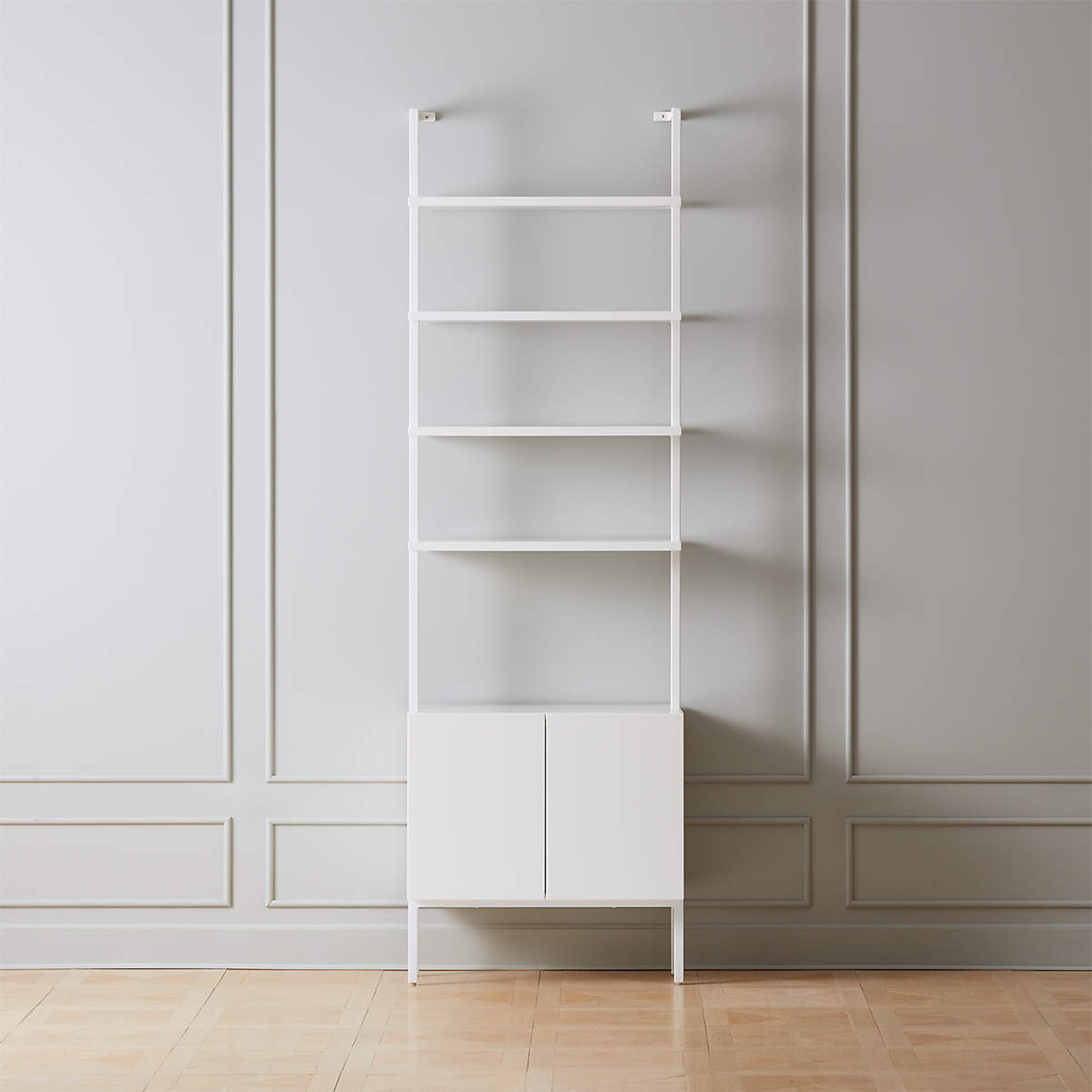STAIRWAY WHITE CABINET - 96" HEIGHT RESTOCK Mid July 2023 - CB2