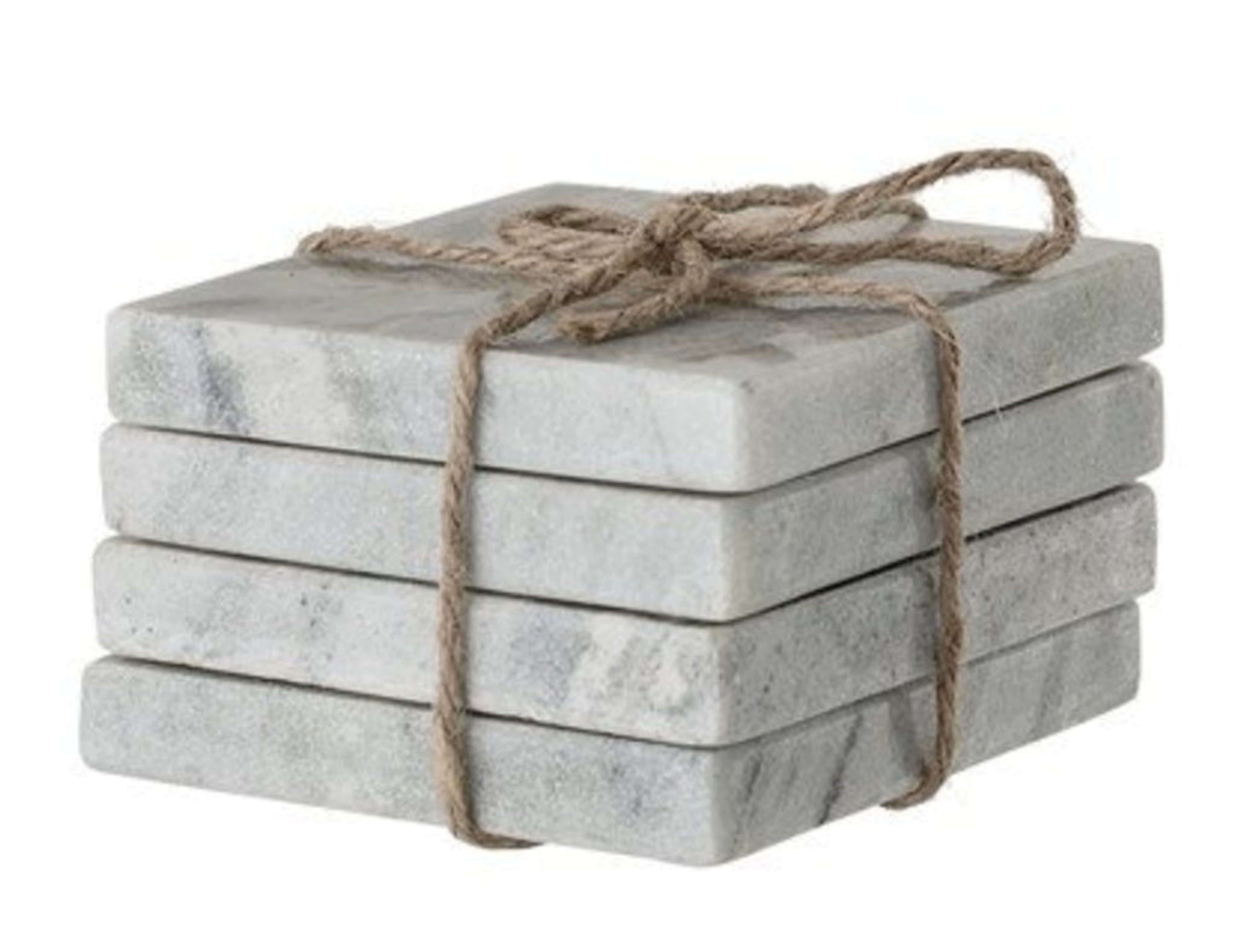 Square Marble Coasters, Set of 4 - Nomad Home