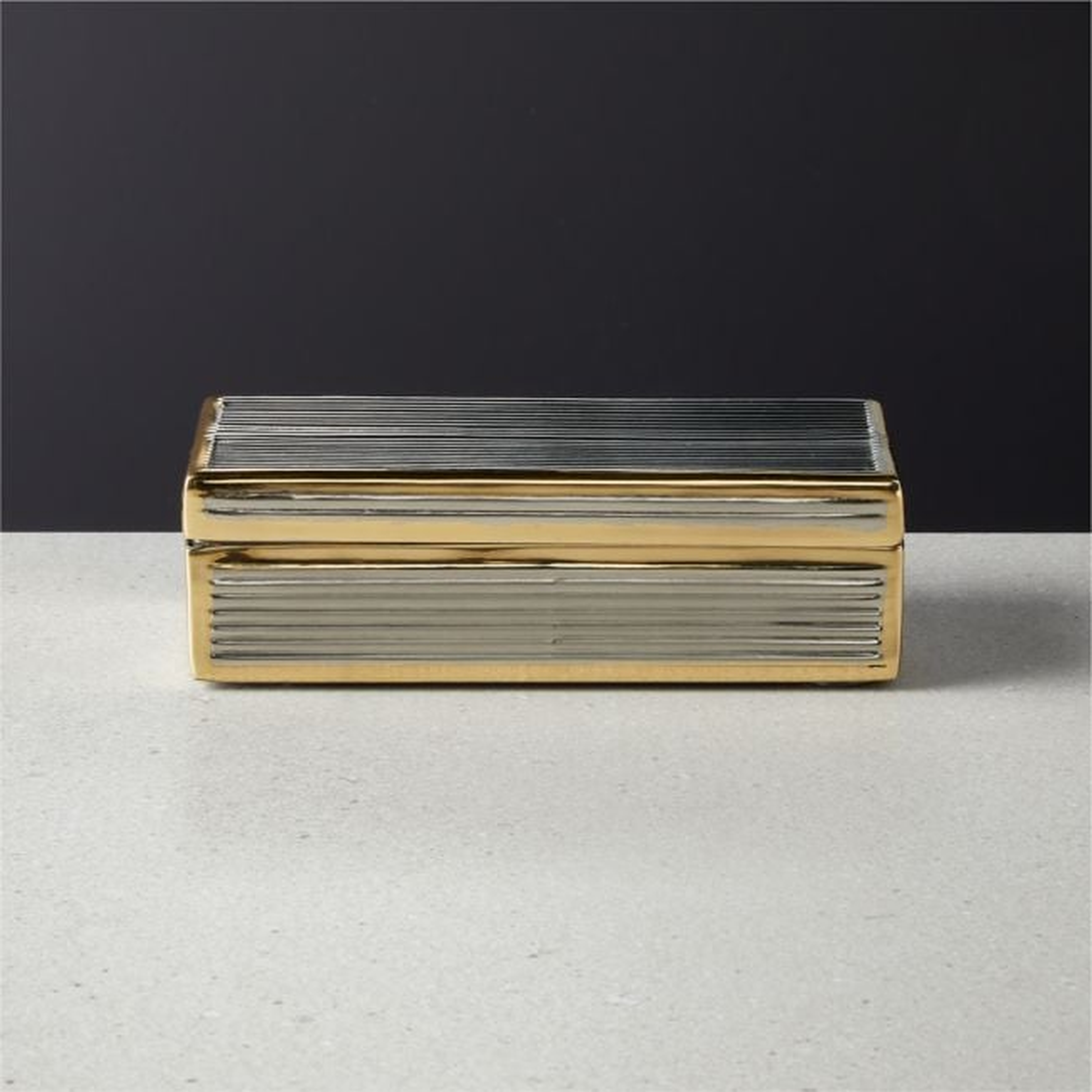 Dolly Small Textured Silver Box - CB2