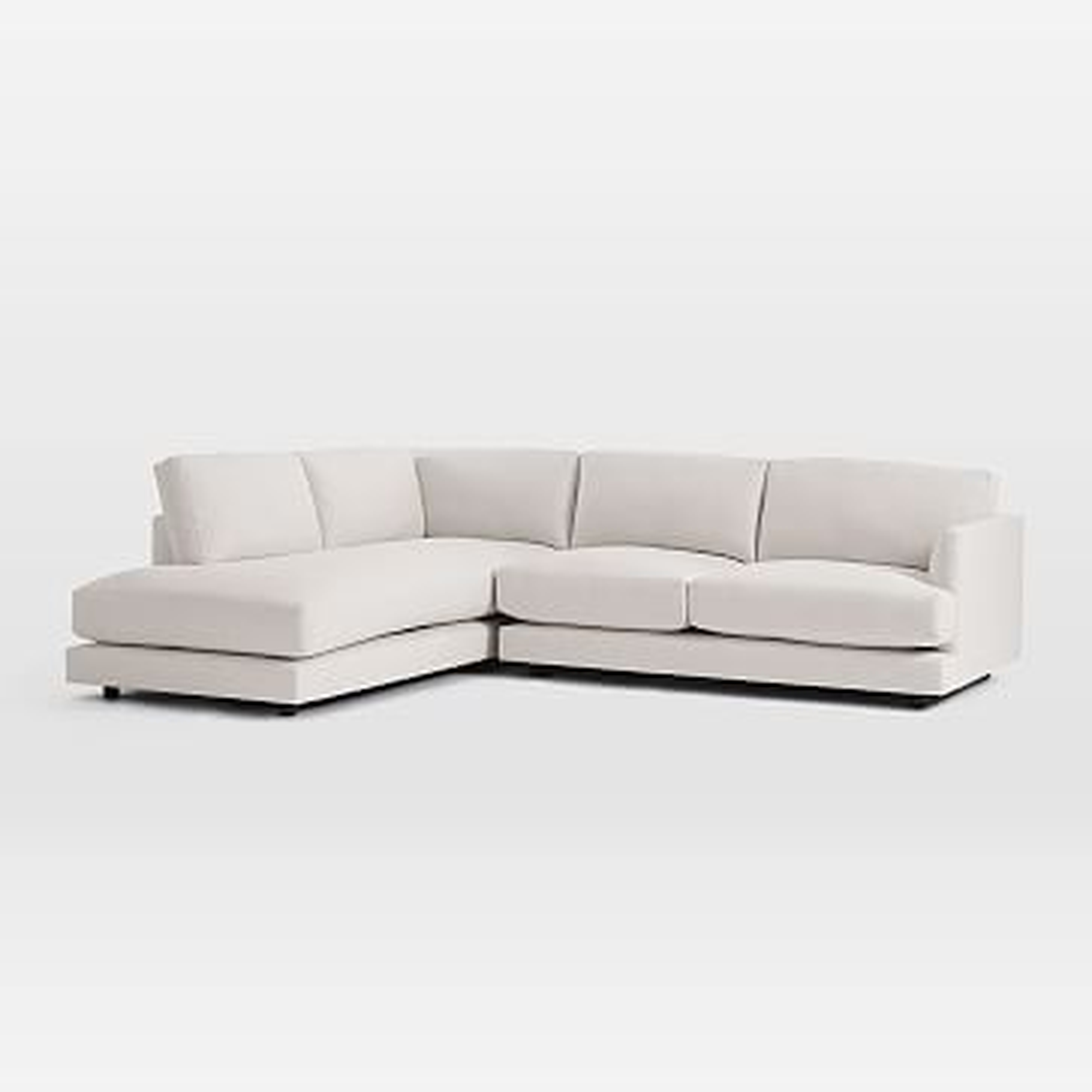 Haven Sectional Set 02: Right Arm Sofa, Left Arm Terminal Chaise, Oyster, Eco Weave - West Elm