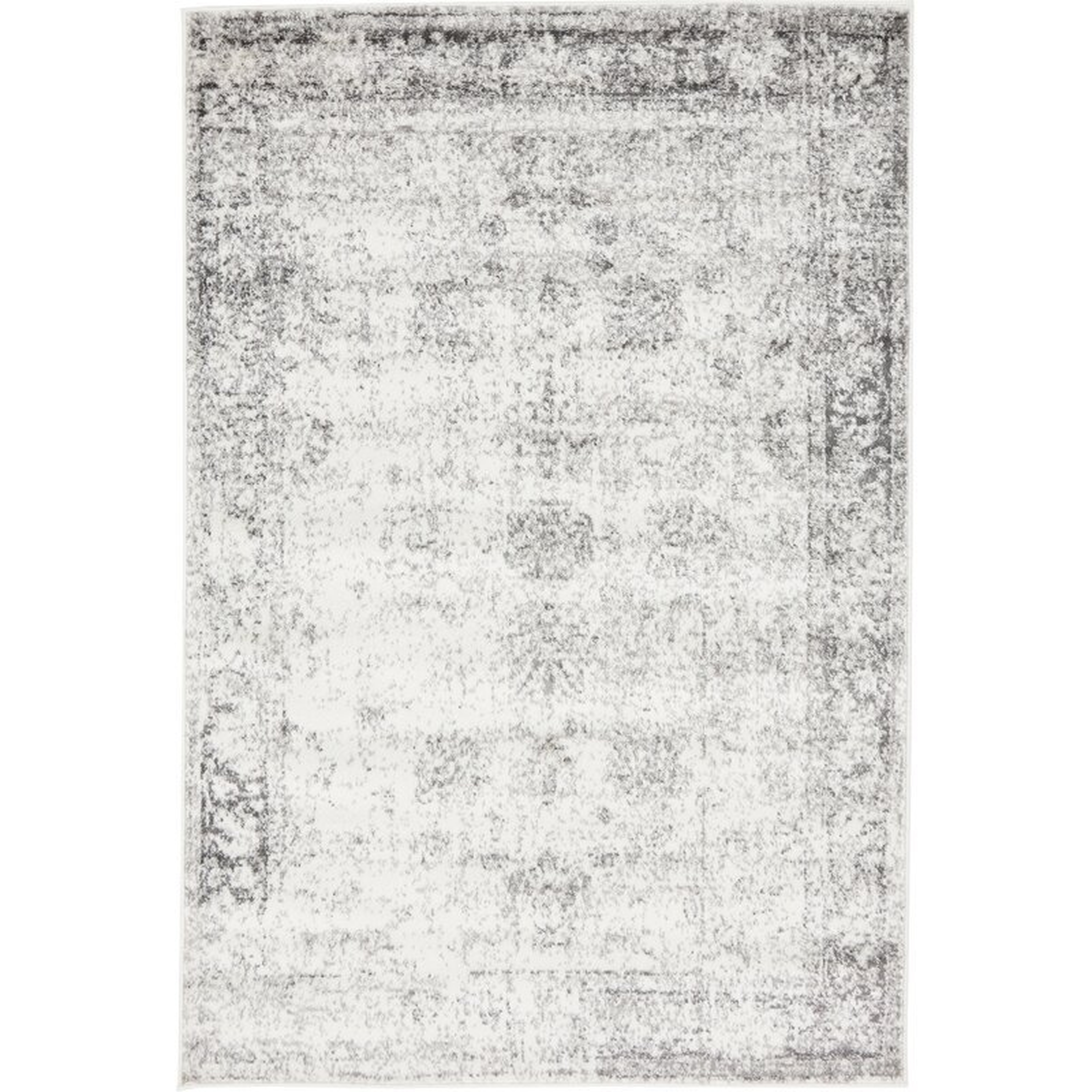 Brandt Floral Gray Area Rug - Wayfair