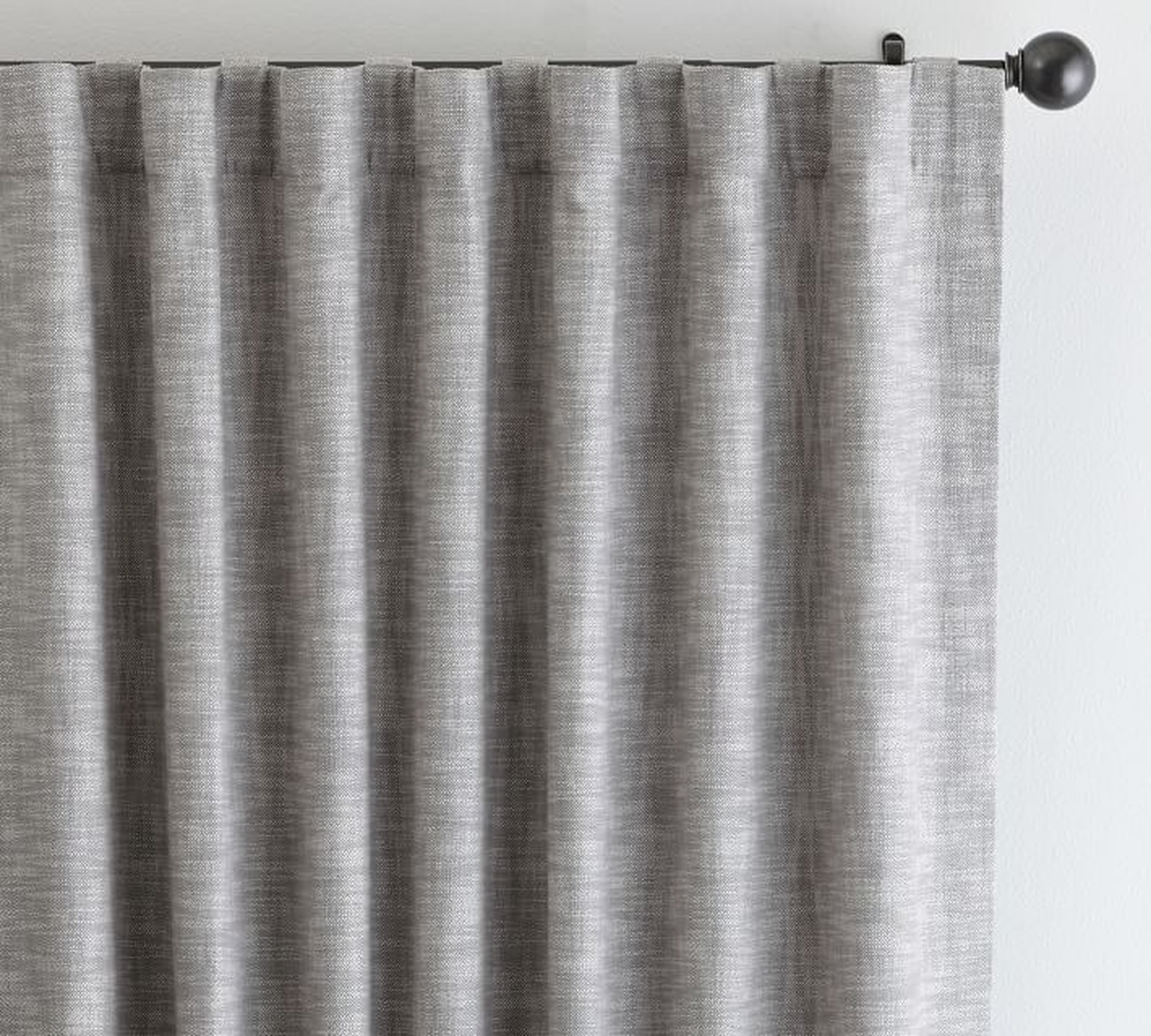 Seaton Textured Cotton Curtain, 50 x 108", Flagstone - Pottery Barn