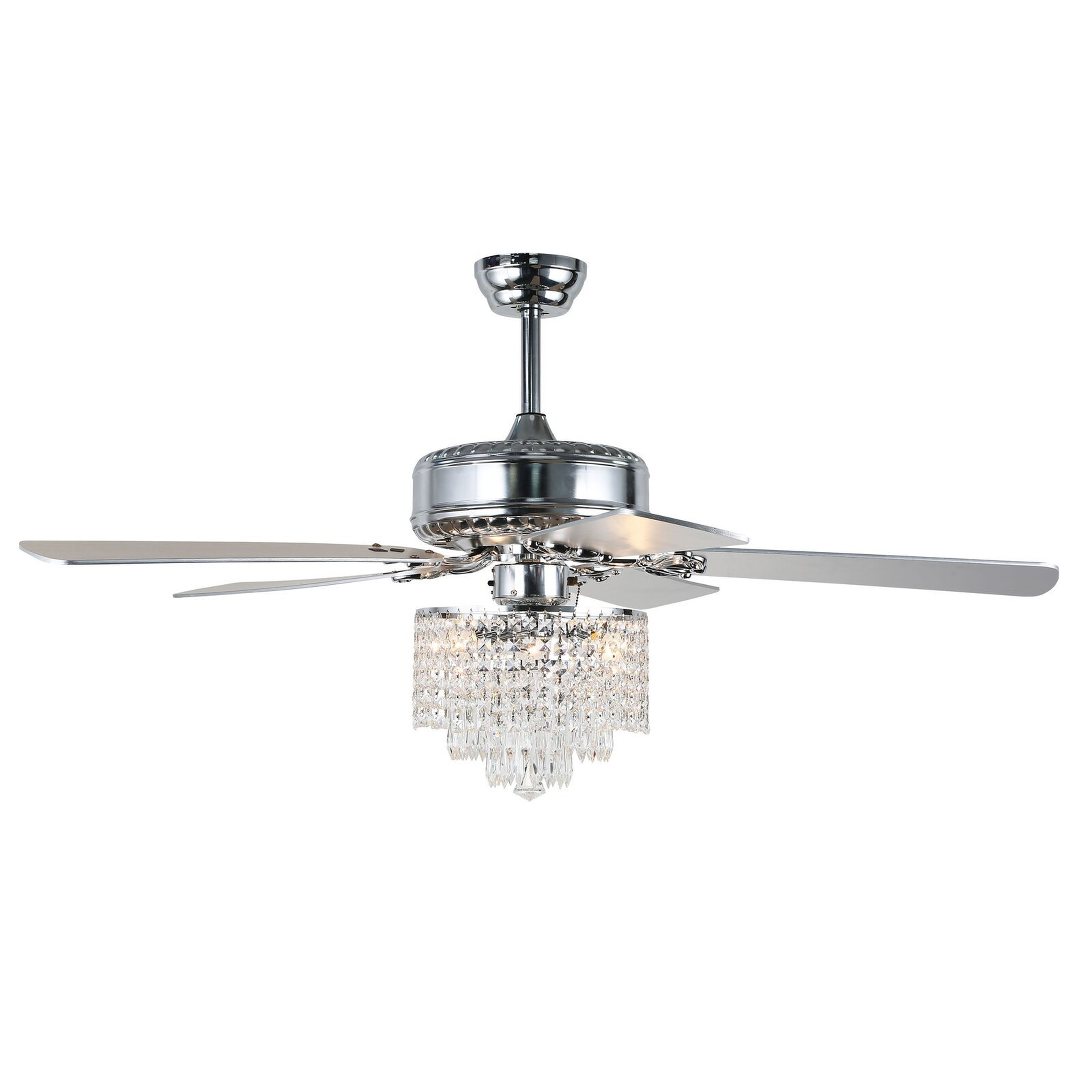 52'' Trogdon 5 - Blade Crystal Ceiling Fan with Remote Control and Light Kit Included - Wayfair