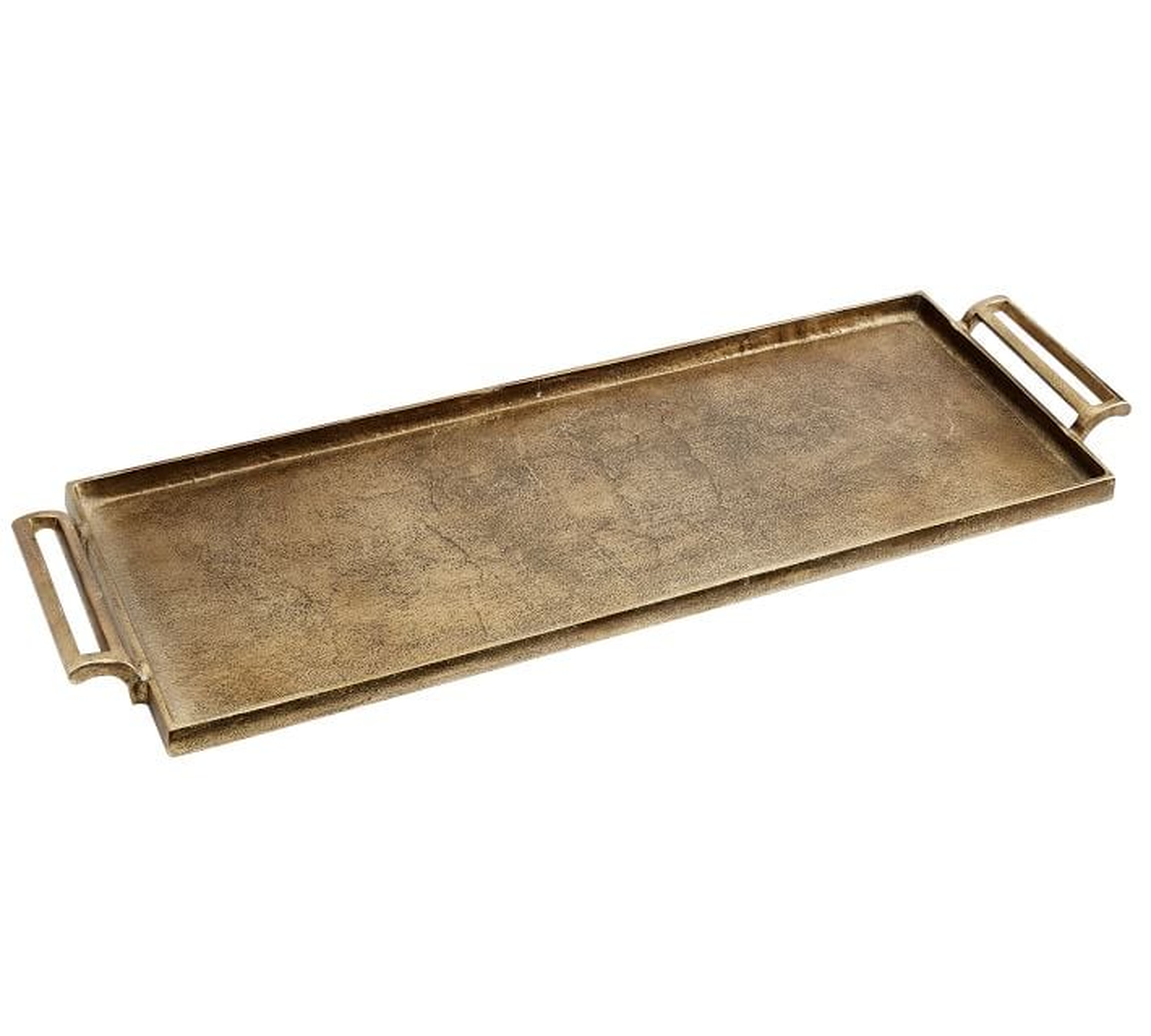 Metal Decorative Tray, Rectangle, Large, Gold - Pottery Barn
